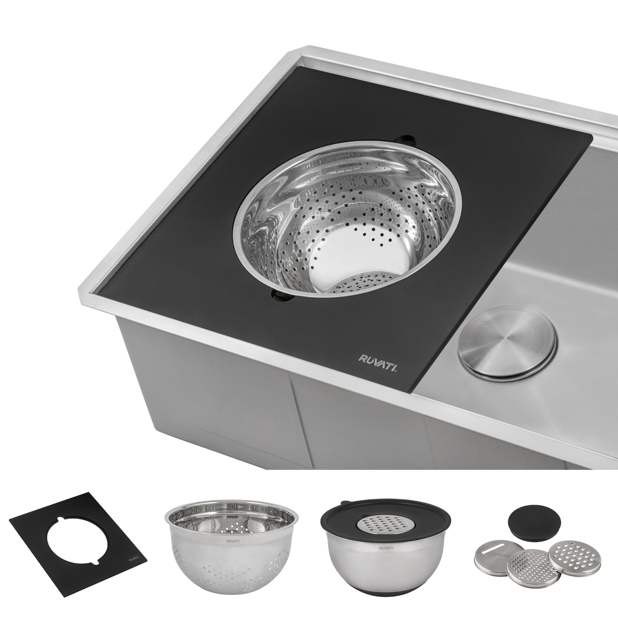 Ruvati LedgeFit 3 -Piece Kitchen Sink Accessory Kit #RVA1288BWC