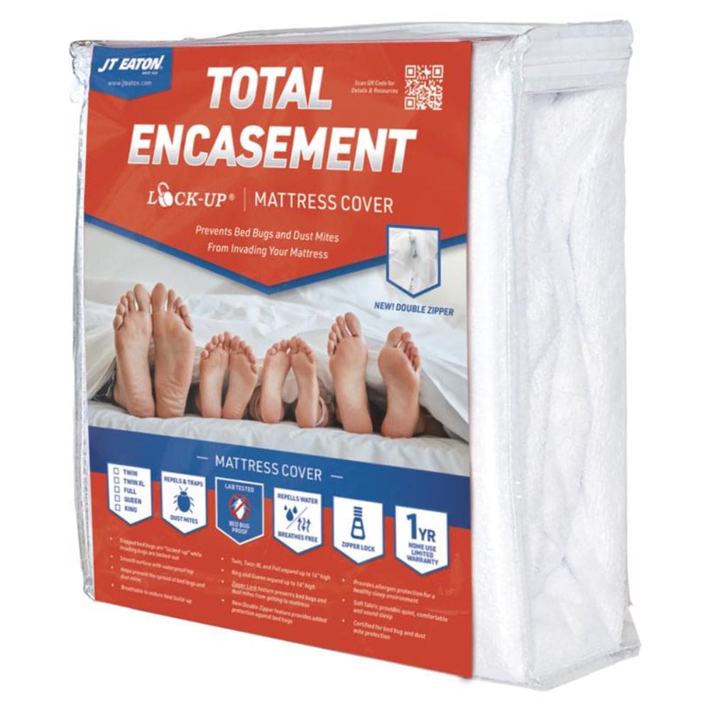 JT Eaton  Lock-Up King Mattress Waterproof Bed-Bug Total Encasement with Locking Double Zipper