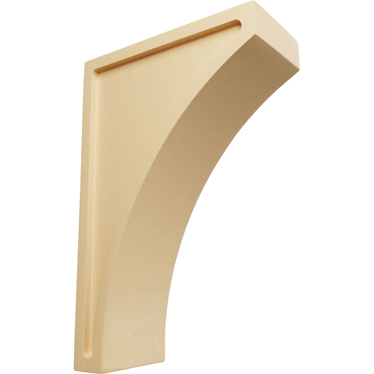 Ekena Millwork CORW03X06X10LWMA 3-in x 6.5-in x 10-in Unfinished Maple Wood Paintable/Stainable Corbel