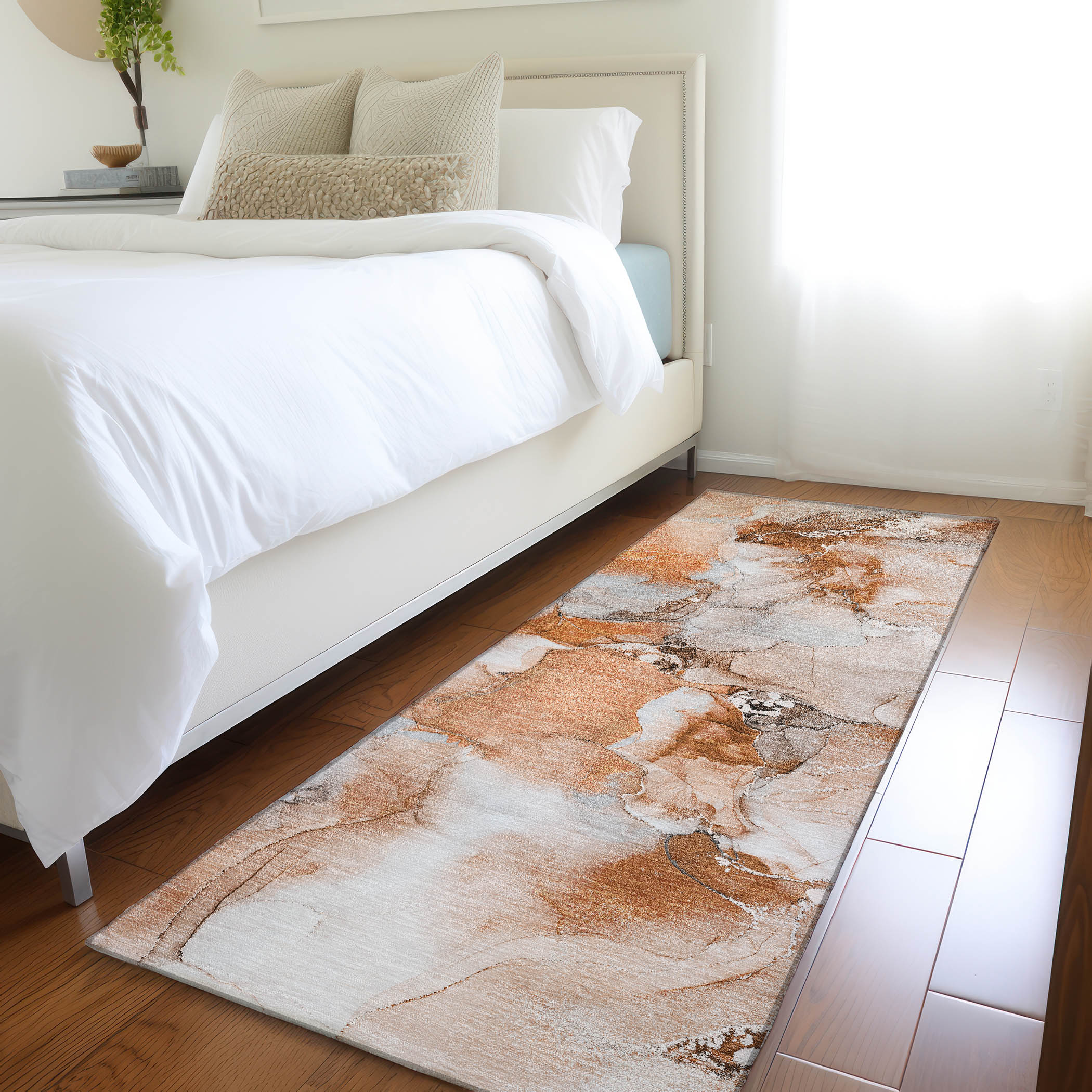 Addison Rugs ACN526PK2X8 Chantille ACN526PK 2 x 7 (ft) Polyester Paprika Rectangular Indoor/Outdoor Abstract Machine washable Area rug