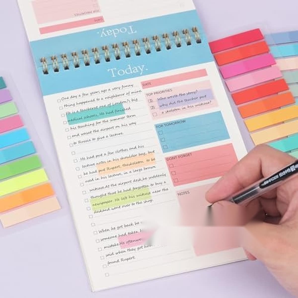 Etokfoks 4200 Pcs Book Tabs for Annotating Sticky Tabs Transparent ...