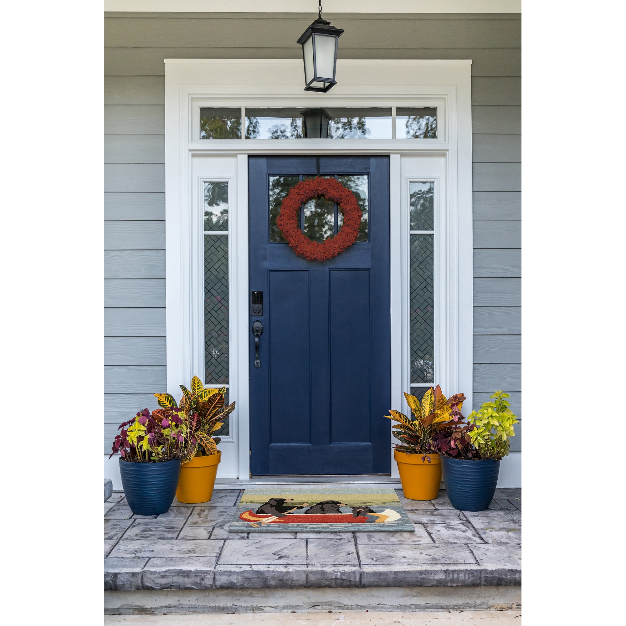 Liora Manne FTP12189203 2-ft x 3-ft Lake Polyester Rectangular Indoor or outdoor Decorative Lodge Door mat