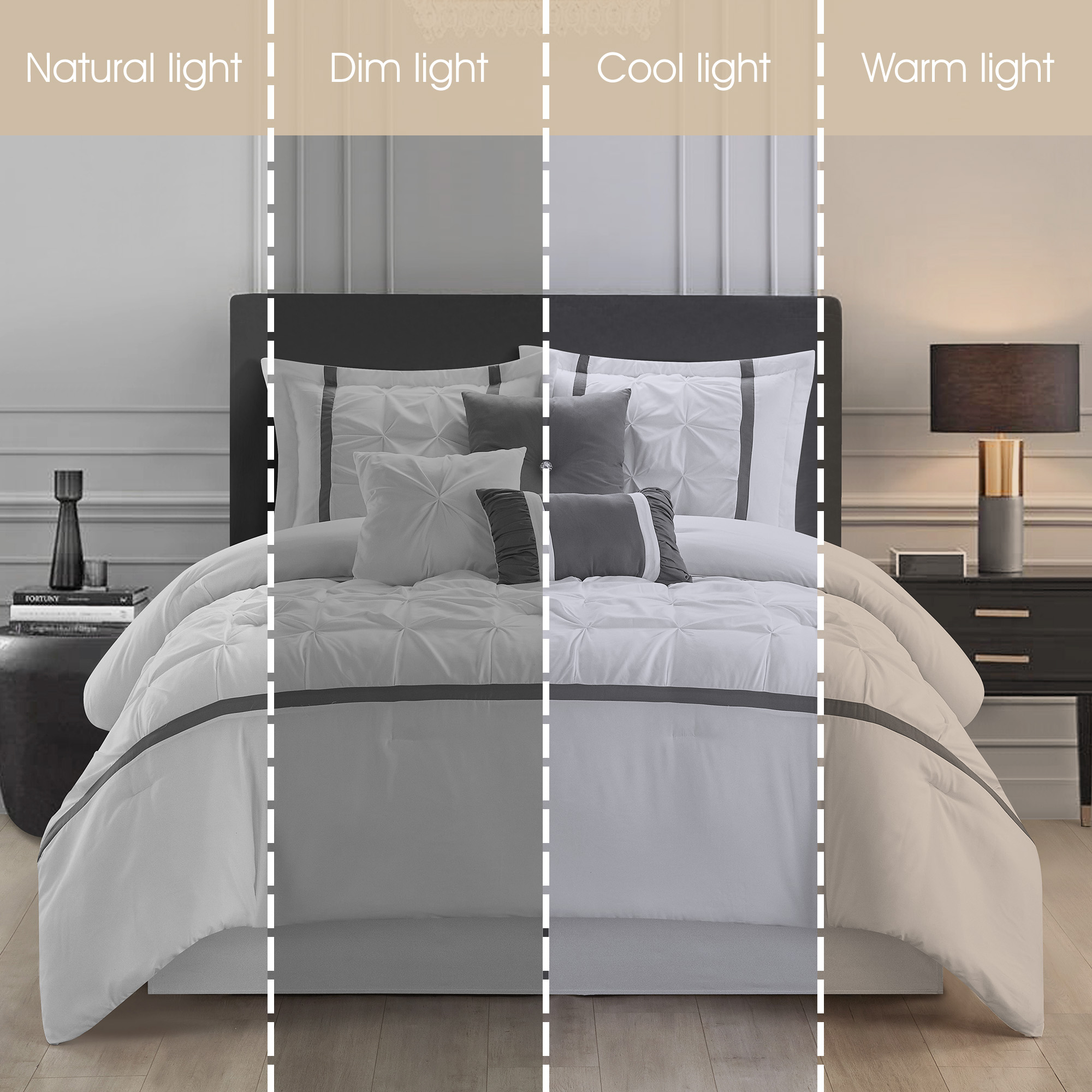 Nanshing ELENA7-CK-WHT bedding - View #7