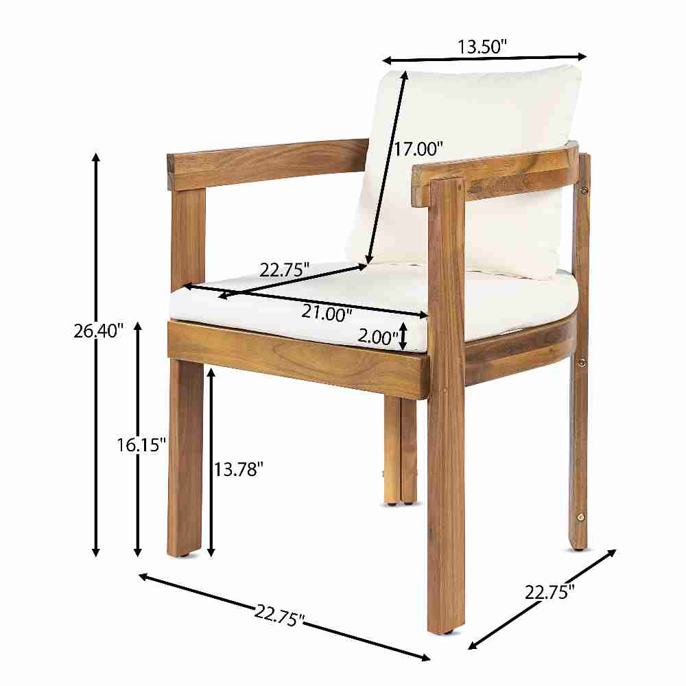 Coolbibila BRAM-SET-TEAK Patio-Dining-Sets - View #2