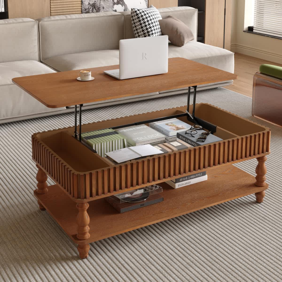 Maison Boucle ZR-47COF-WALNUT02-L Coffee-Tables - View #2