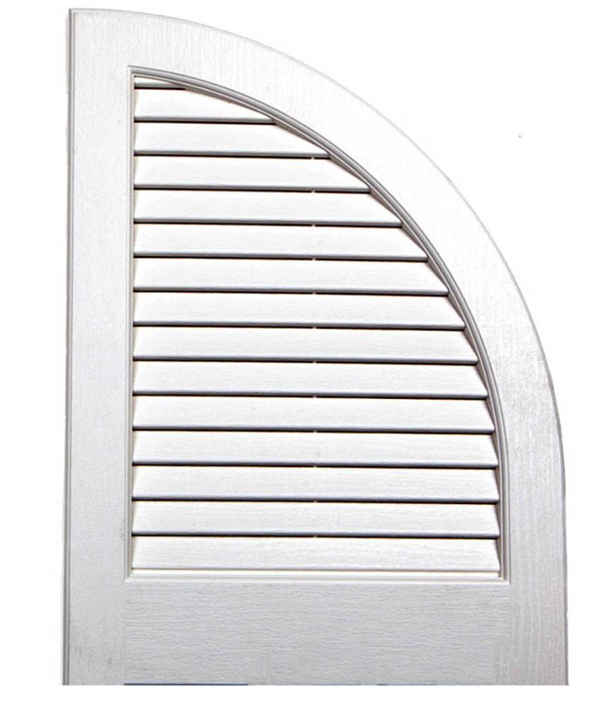 Alpha ACCLVQTRRNDPT 14.5-in W x 17-in H Paintable Louvered Exterior Shutters (2-Pack)