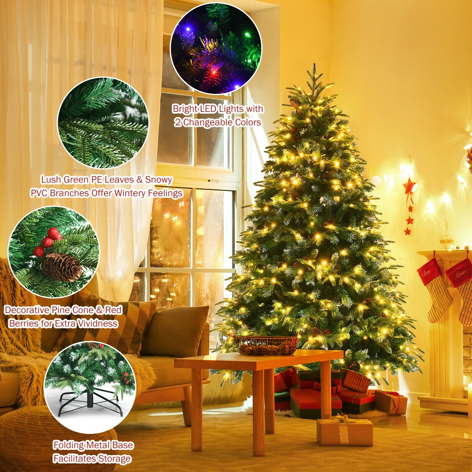 Forclover HYFASDCM14 Artificial-Christmas-Trees - View #3