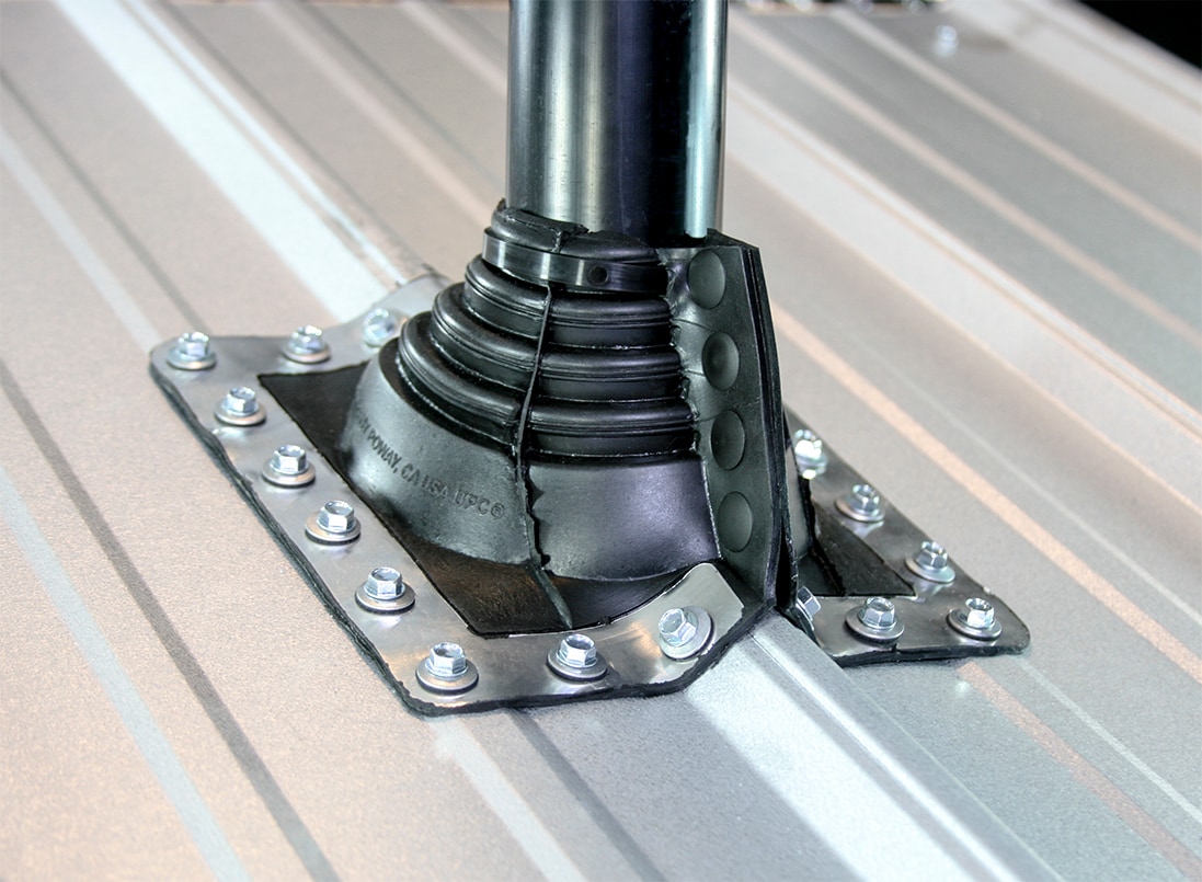 Retro Master Flash 8 in. x 8 in. Vent Pipe Roof Flashing with 9-1/4 in. - 16-1/4 in. Adjustable Diameter