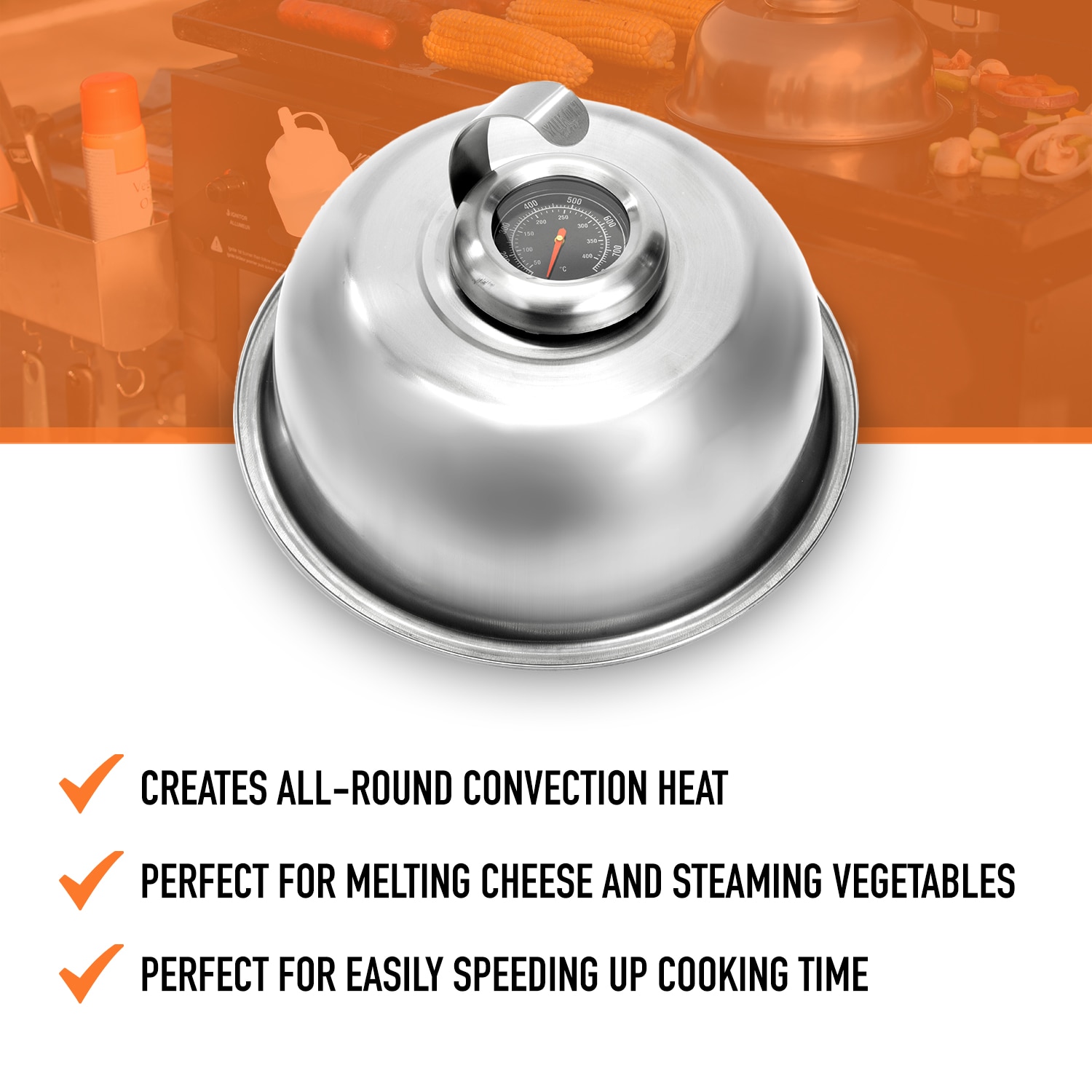 Yukon Glory Cheese Melt Dome with Built-in Thermometer