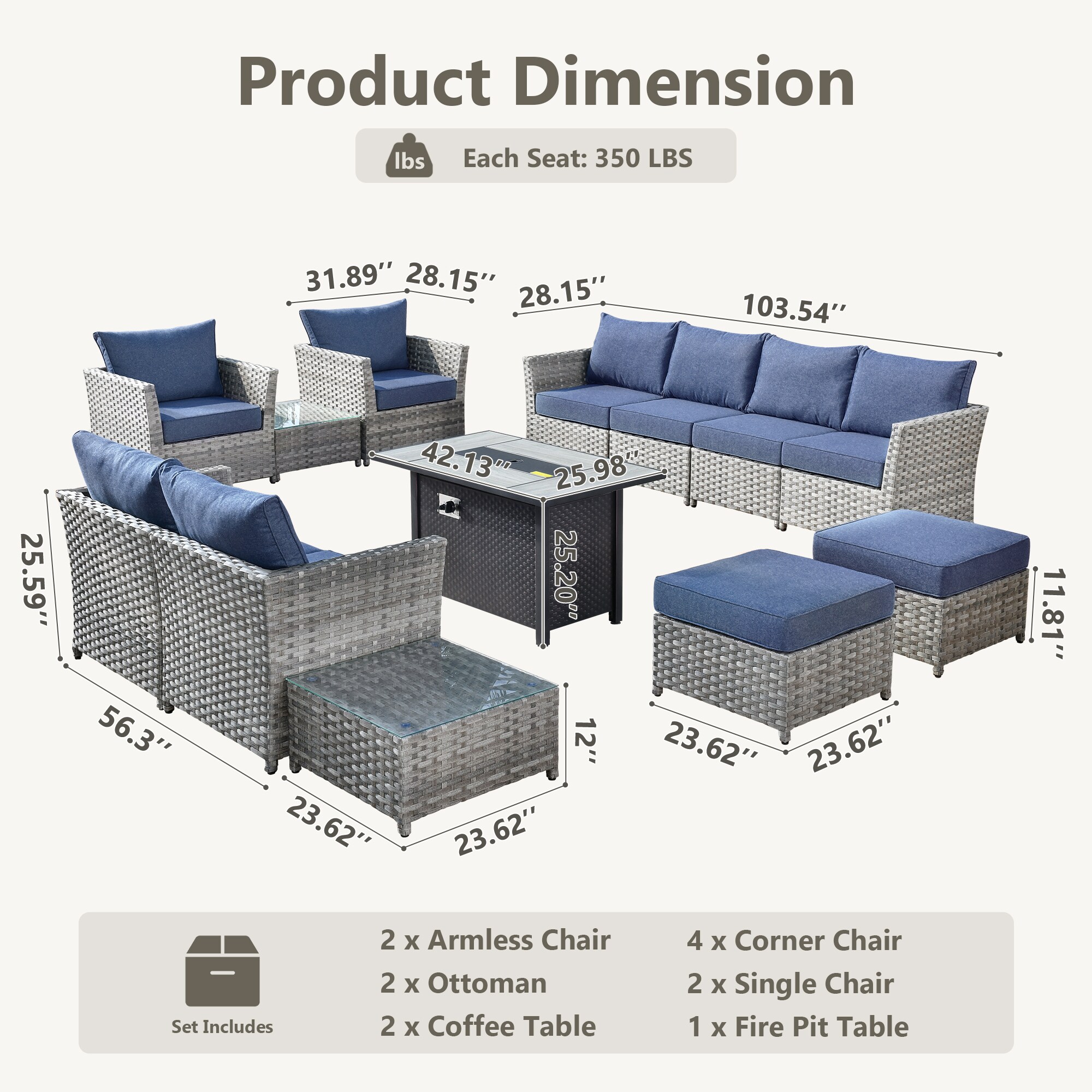 Pouuin SCFPBRS3012 Patio-Sofas-Daybeds - View #2