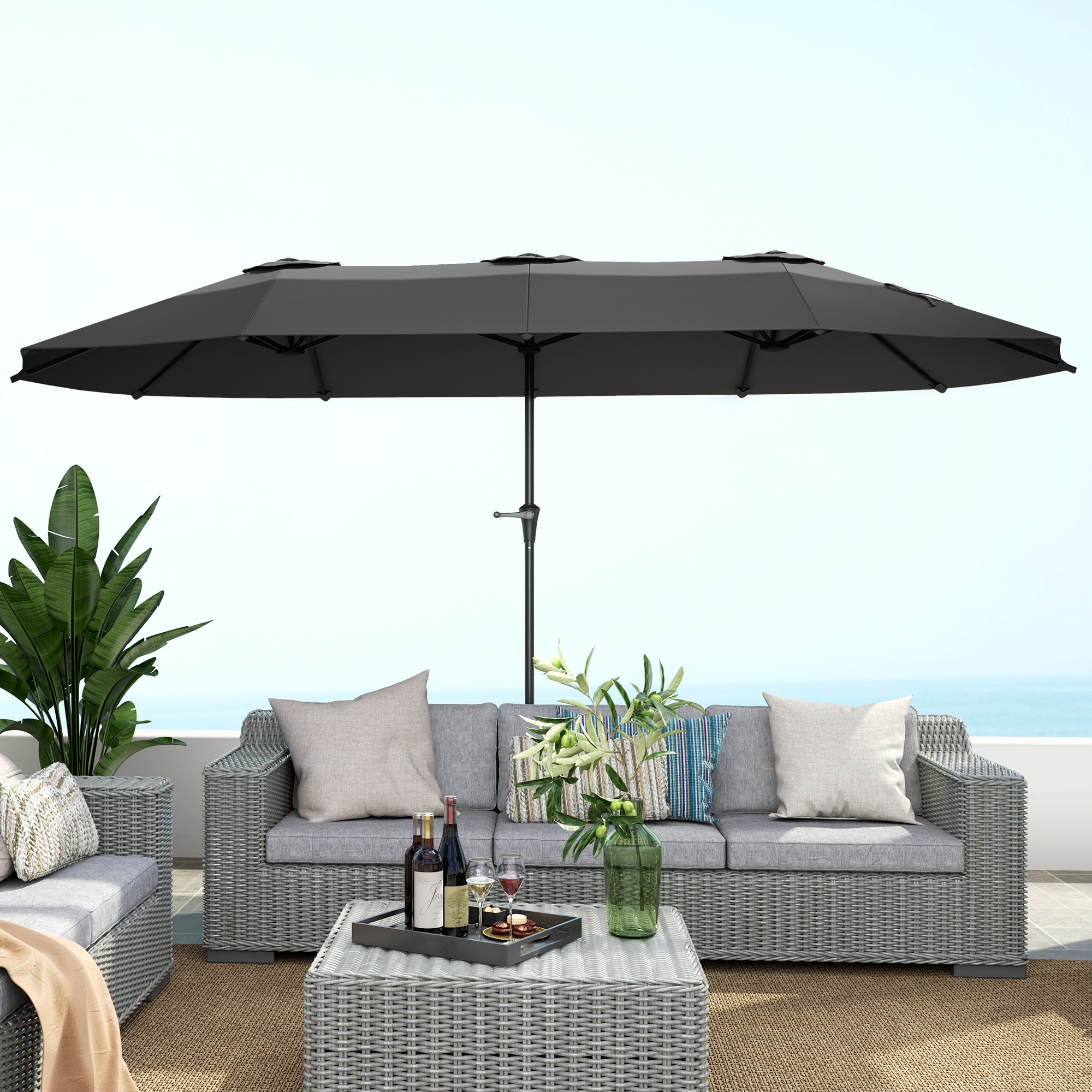Outsunny 84D-415V00CG Umbrellas-2 - View #4