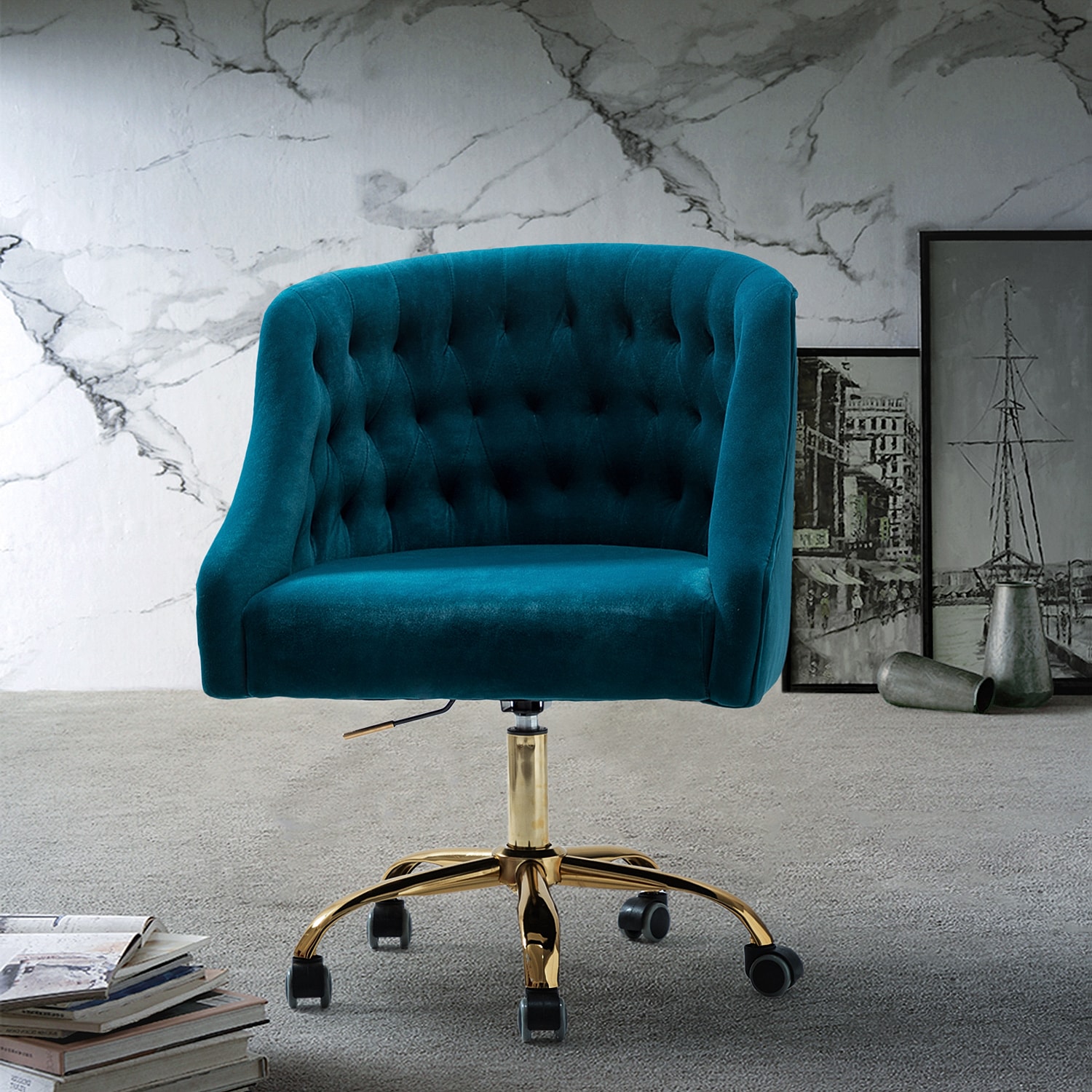 14 Karat Home CHM6030-TEAL Office-Chairs - View #2