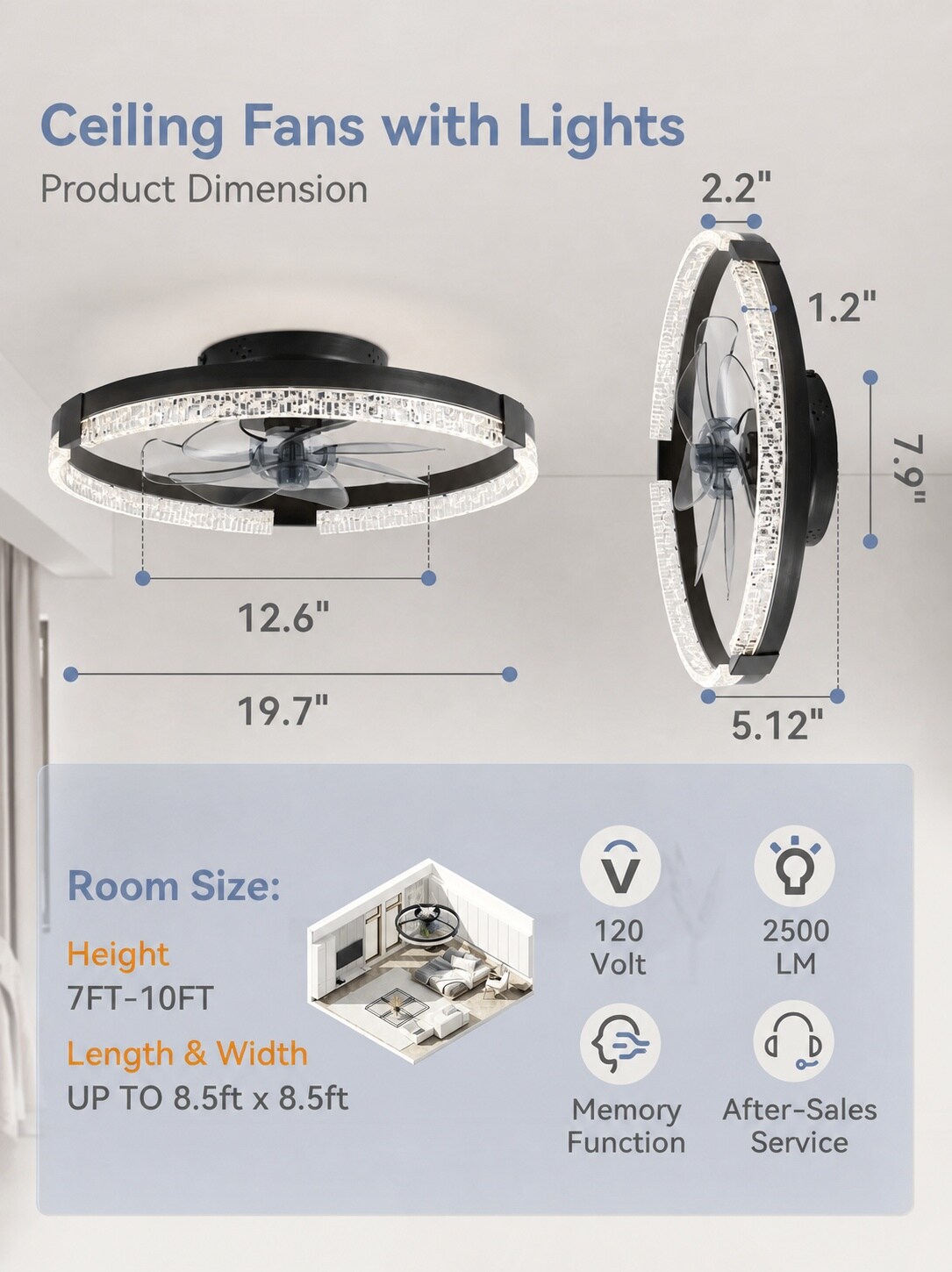 ITOPFOX LIT0712I100 Ceiling-Fans - View #6