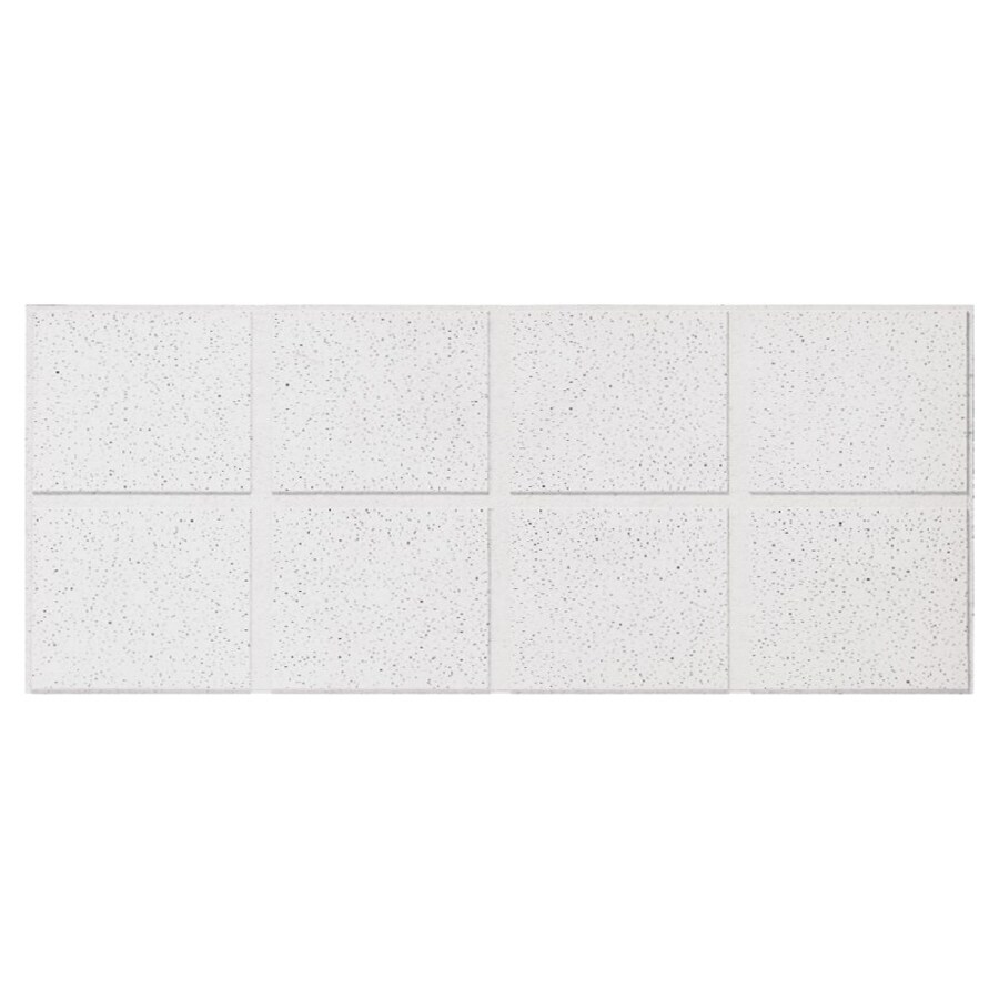 Armstrong Ceilings 1765C 48-in x 24-in Fine Fissured Second Look 10-Pack White Patterned 9/16-in Drop Acoustic Panel Ceiling Tiles