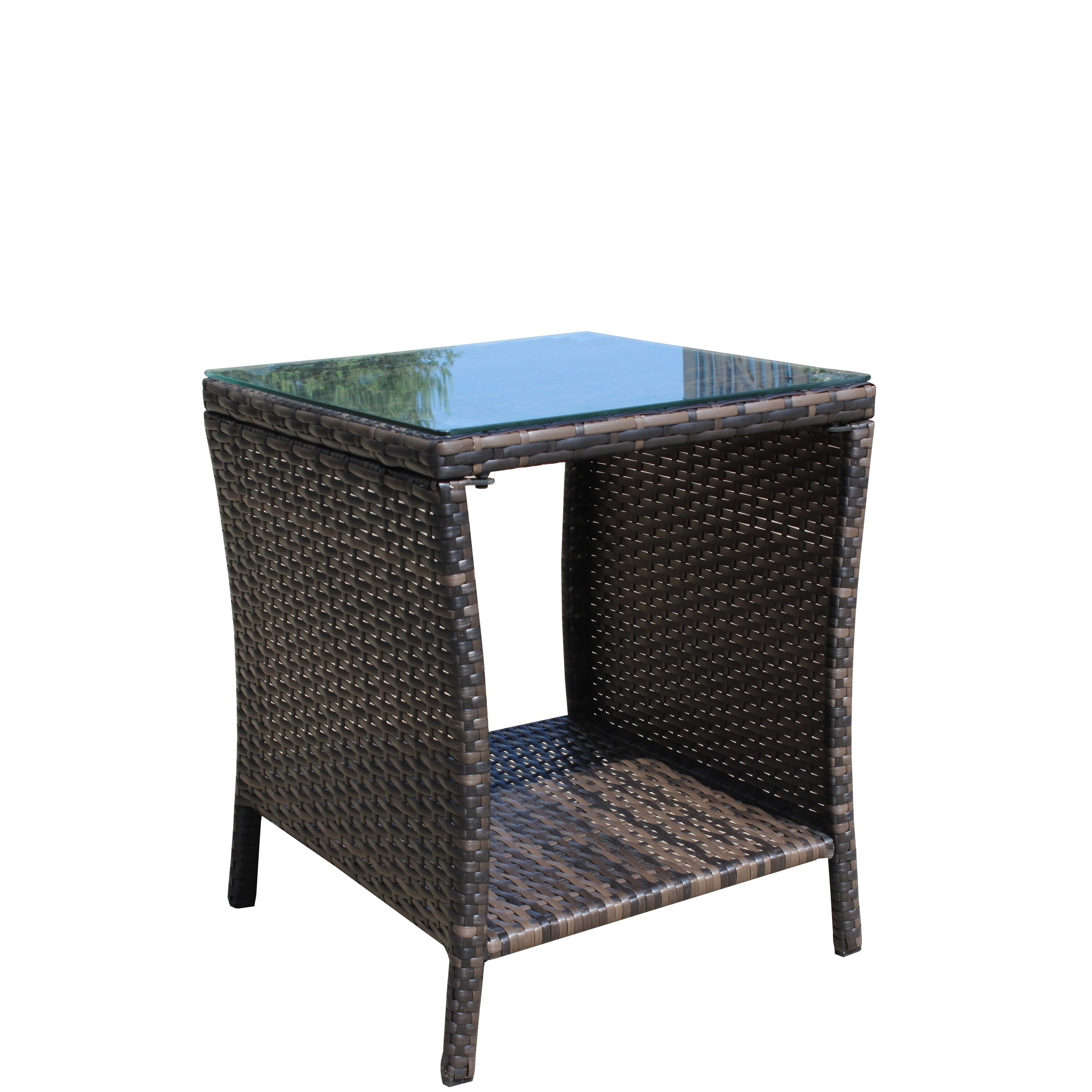 ToolCat Farmhouse Glass Brown 19.25-in W x 21-in H Coffee Table