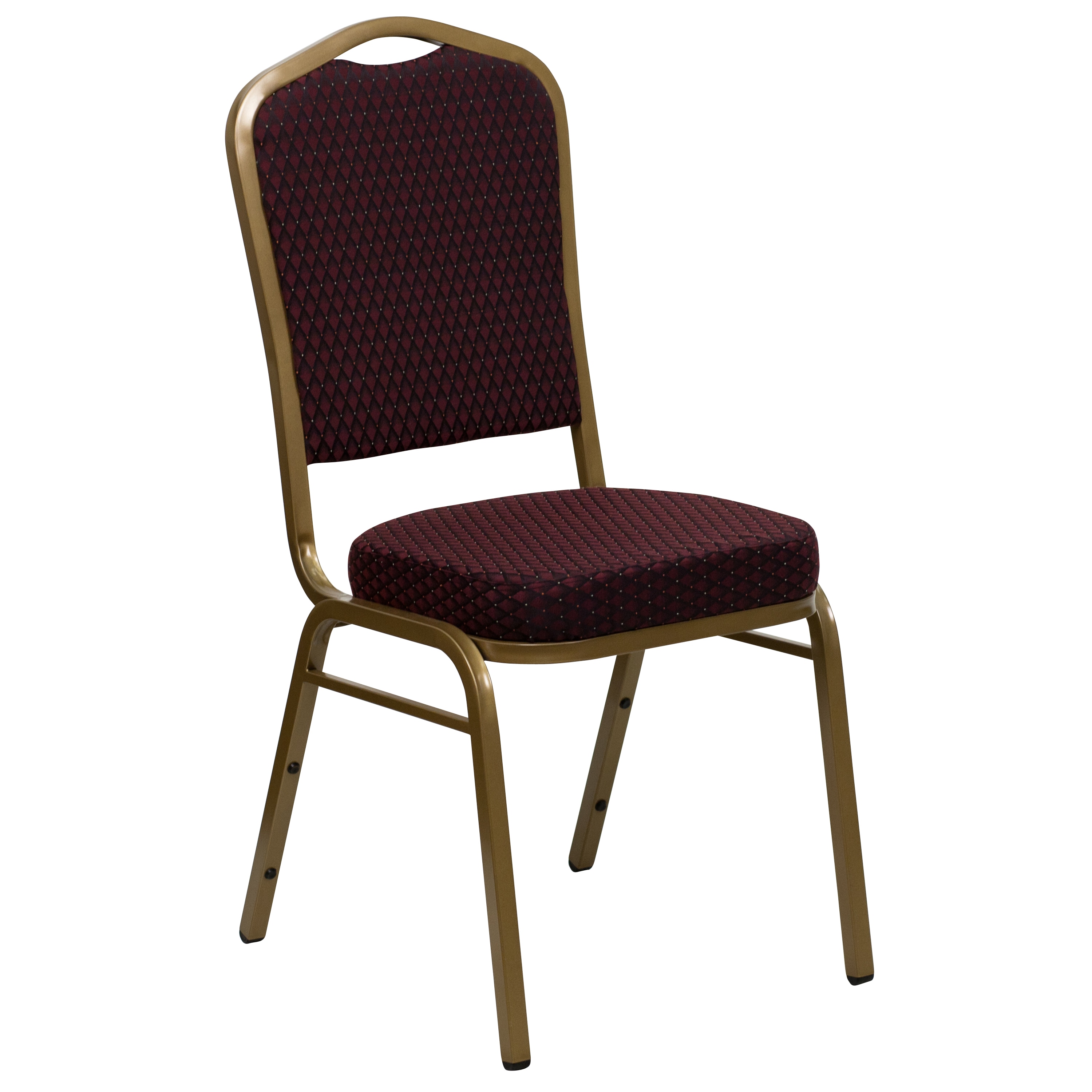 Flash Furniture 847254006392 Modern Burgundy Patterned Fabric/Gold Frame Accent Chair