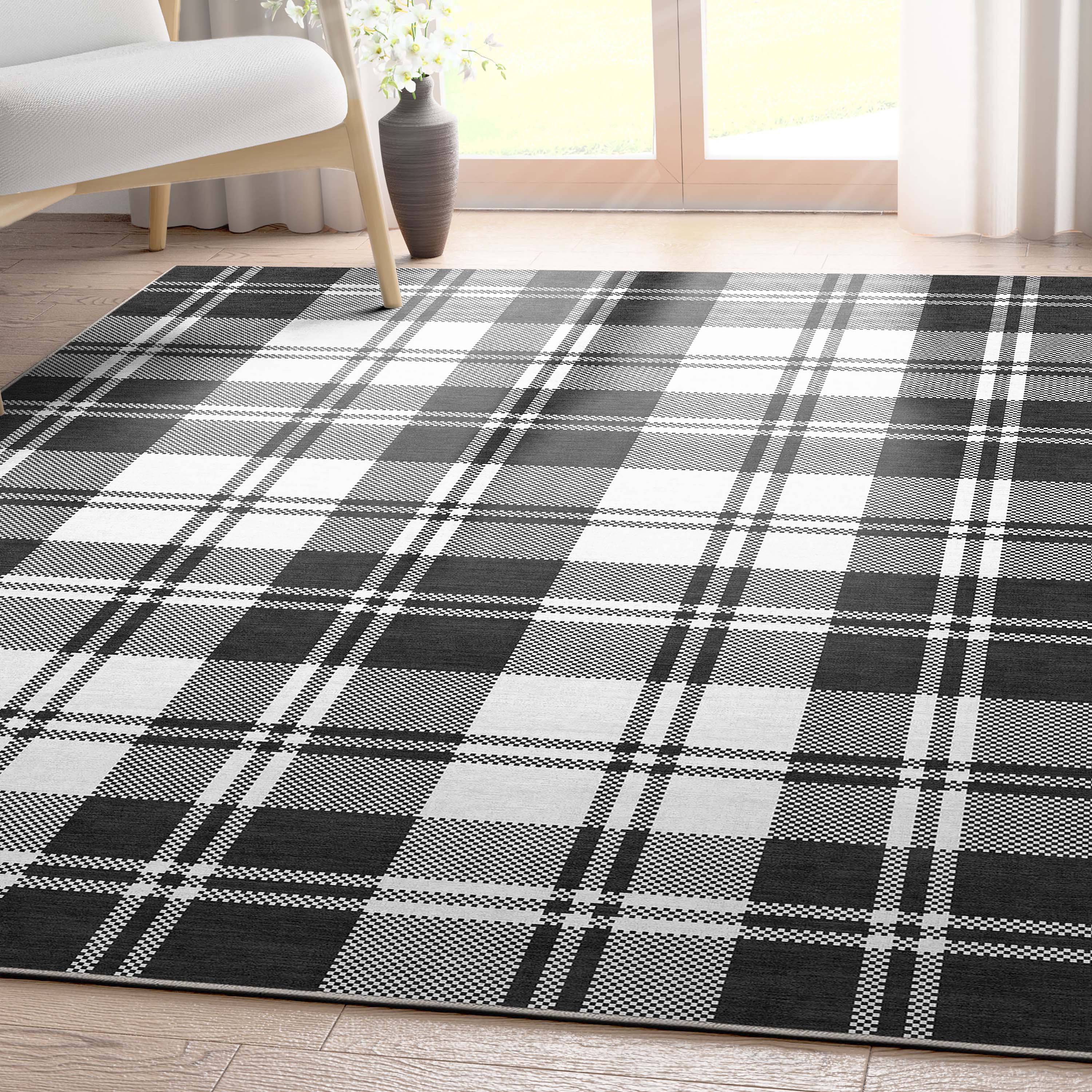 Well Woven W-PLD-01A-8 Apollo 9 x 13 (ft) Flatweave Polyester Black Rectangular Indoor Geometric Mid-Century Modern Area rug