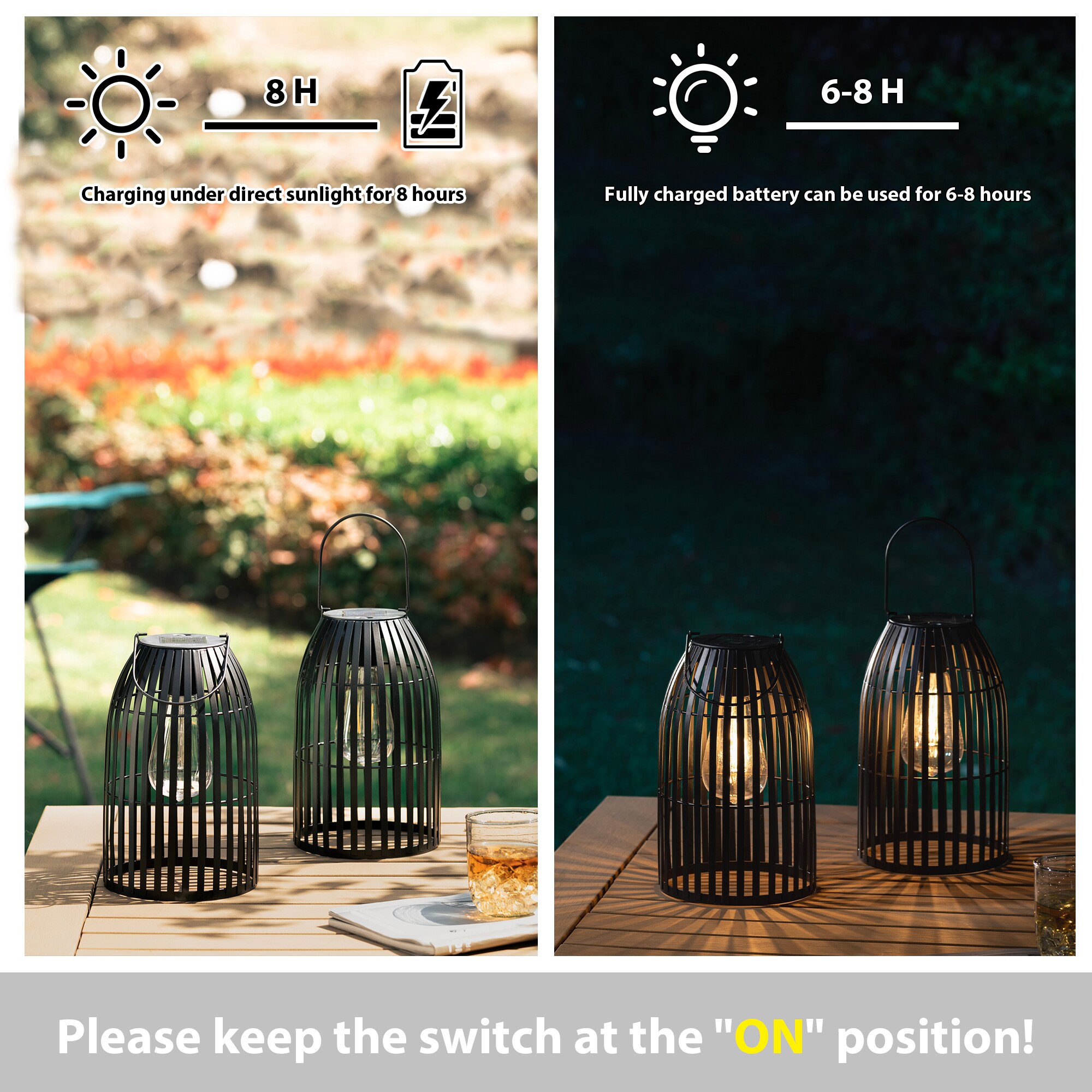 Glitzhome 2023300064 Outdoor-Decorative-Lanterns - View #9