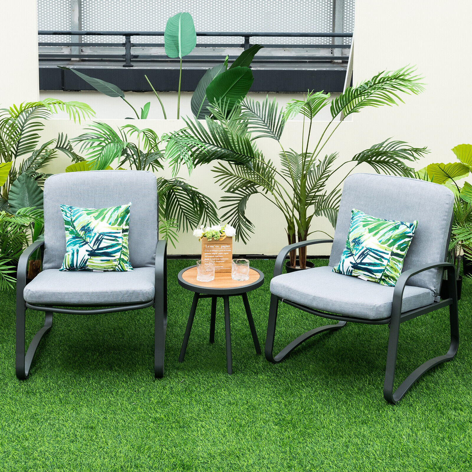 Forclover HBV-00WHI Patio-Conversation-Sets - View #2