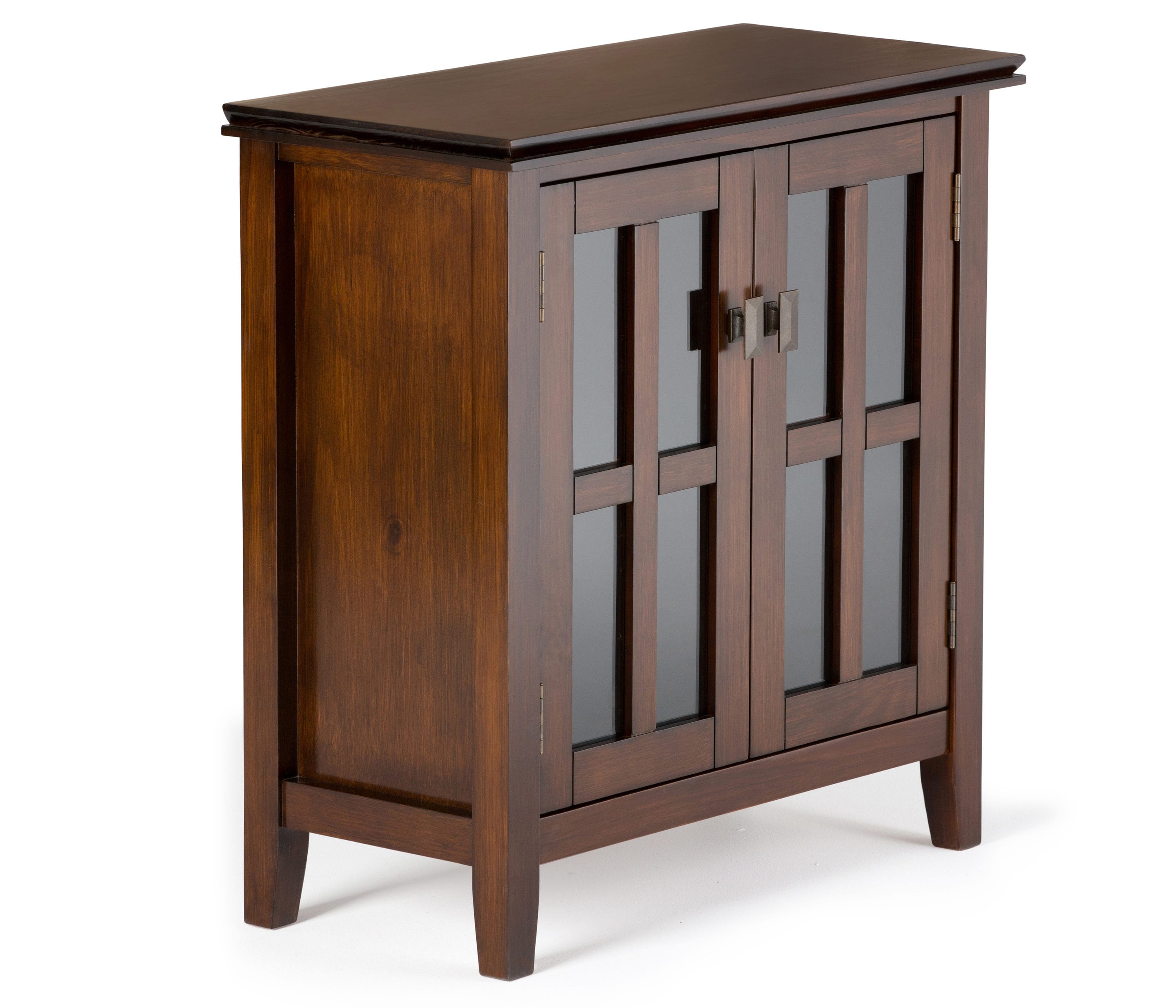 Simpli Home - Redmond Low Storage Cabinet - Rustic Natural Aged Brown