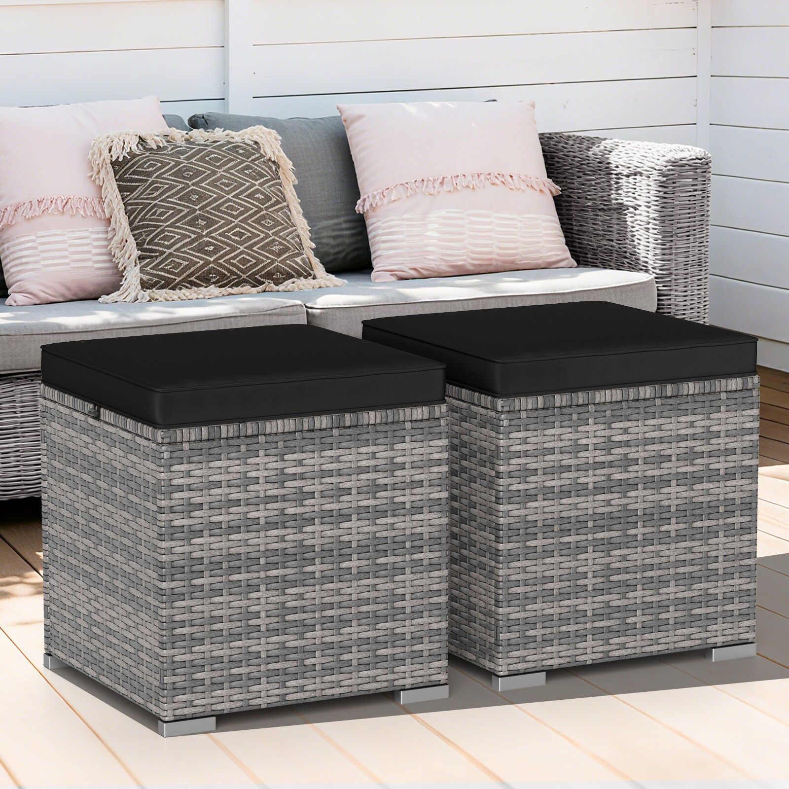 Slickblue D-CO-KD45947WH Stools-Ottomans - View #2