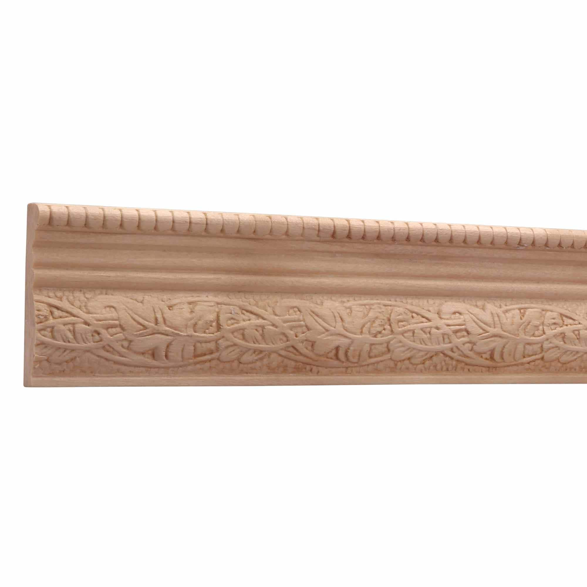 Ornamental Mouldings 1825-4FTWHW 2-1/4-in x 4-ft White hardwood Unfinished Wood Beaded 1825 Chair rail Moulding