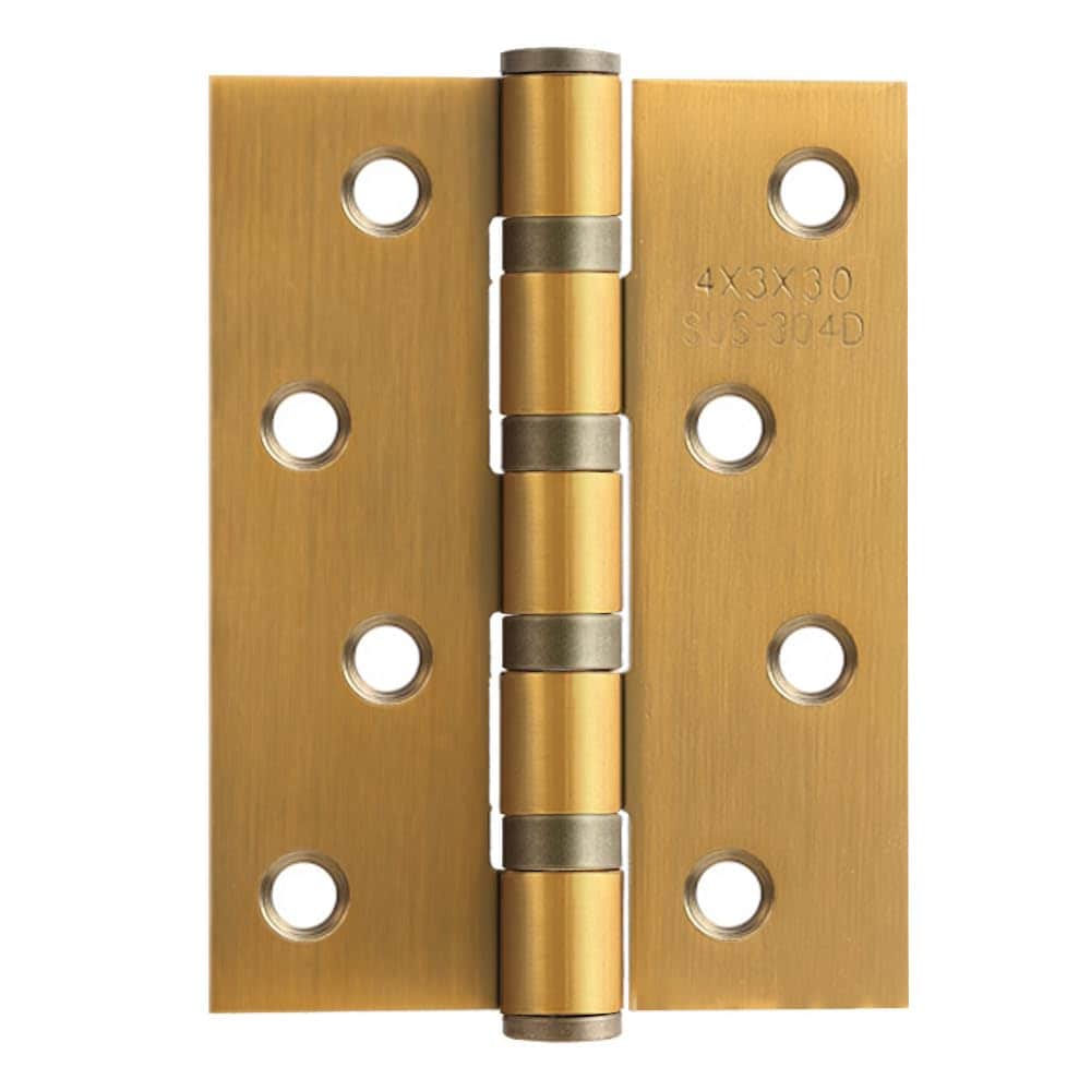 Phyfalip  Stainless Steel Door Hinges 12 Pack 4in by 3in Heavy Duty Noise Free Smooth Operation Square Corner for Interior and Exterior Doors