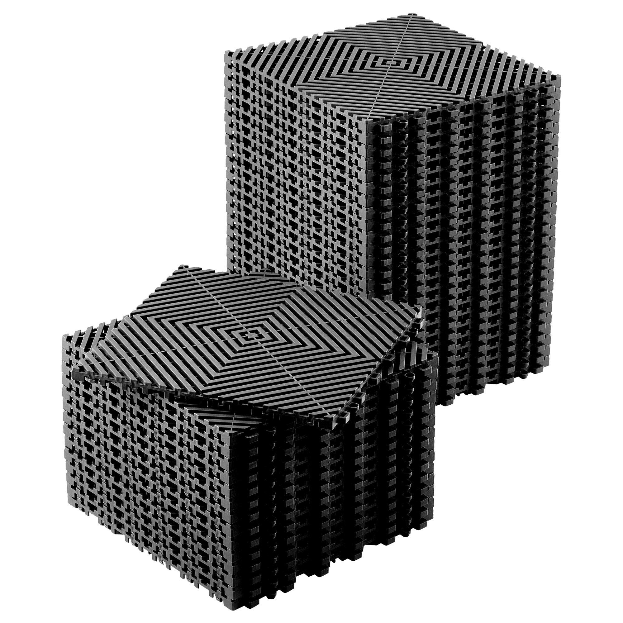 GarveeLife 50 Pack Interlocking Floor Tiles 12 inch x 12 inch Indoor Outdoor Self-Drainage Interlocking Floor Tiles Non-Slip for Garage Patio Pool Bathroom