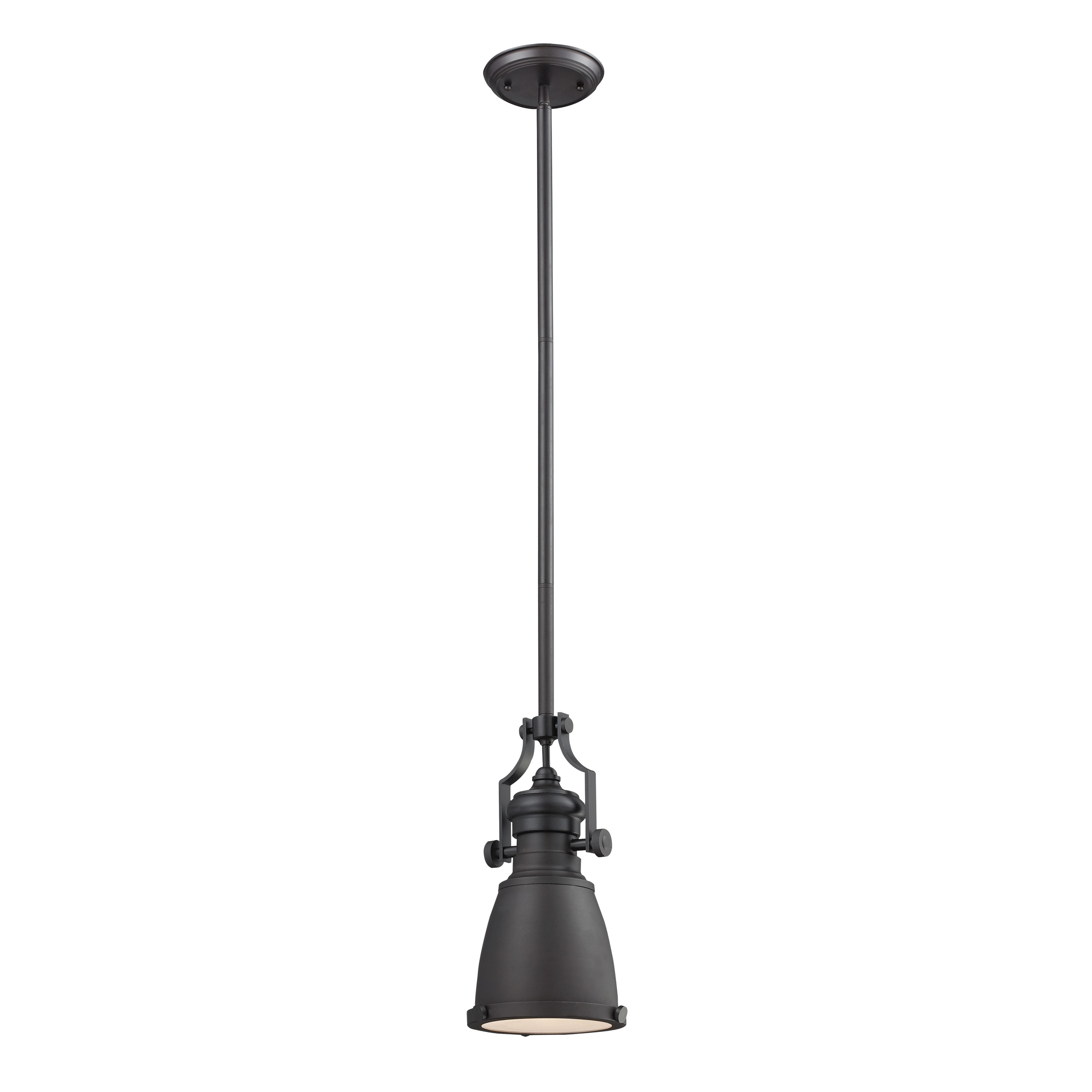 Westmore by ELK Lighting LWPN-210920067 Chiserly Matte Black Transitional Bell LED Mini Hanging Pendant Light