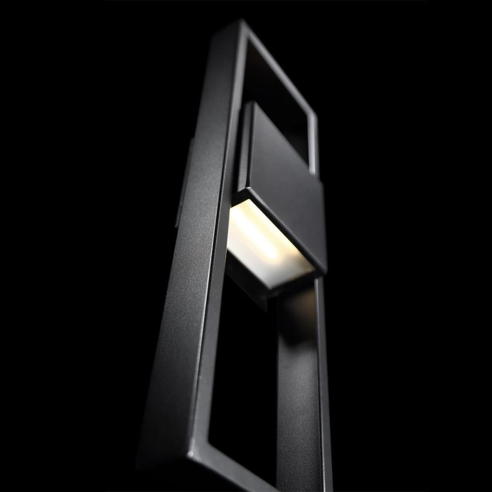 Minimalist Black Aluminum 18" LED Wall Sconce with Dimmable Light