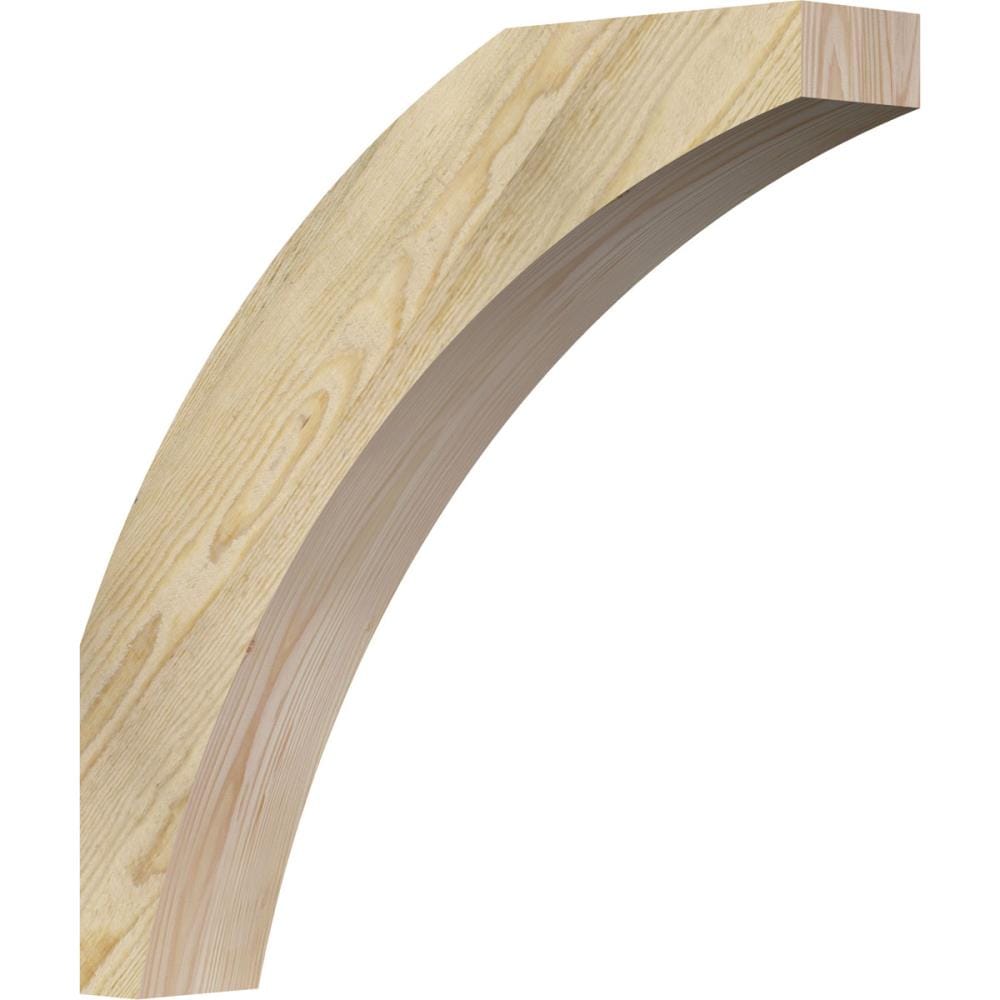 Ekena Millwork BRC04X22X22THR00RDF 4-in x 22-in x 22-in Douglas Fir Unfinished Wood Thorton Rough Sawn Knee Brace