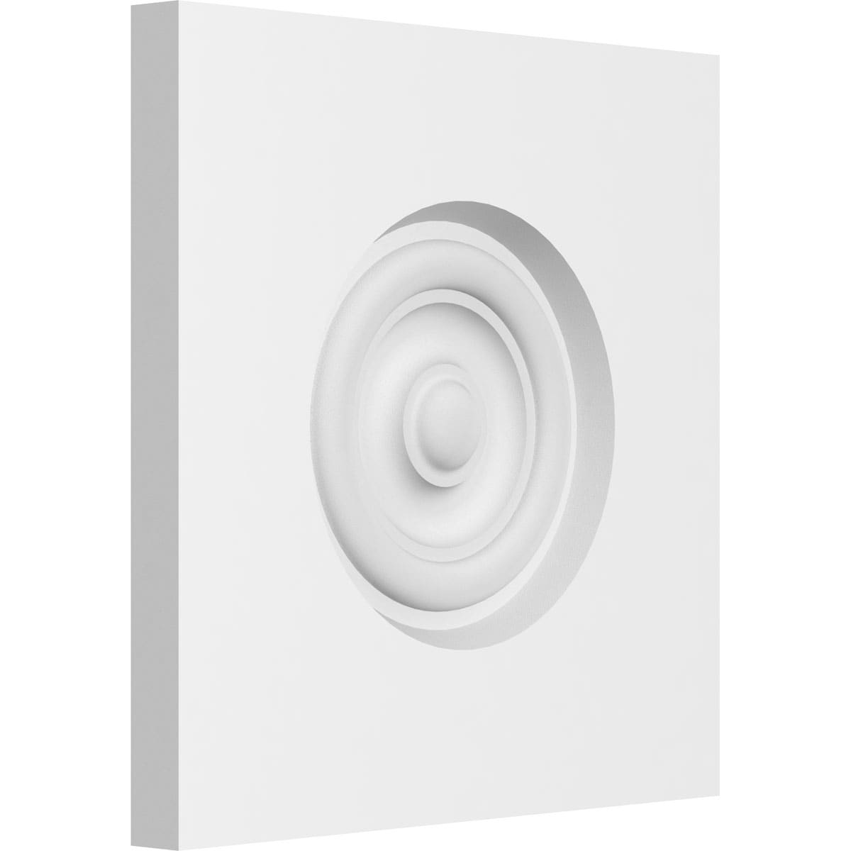 Ekena Millwork ROSP060X060X050SDG02 Standard Sedgwick Bullseye with Square Edge Bullseye 6-in x 6-in Square Unfinished PVC Rosette