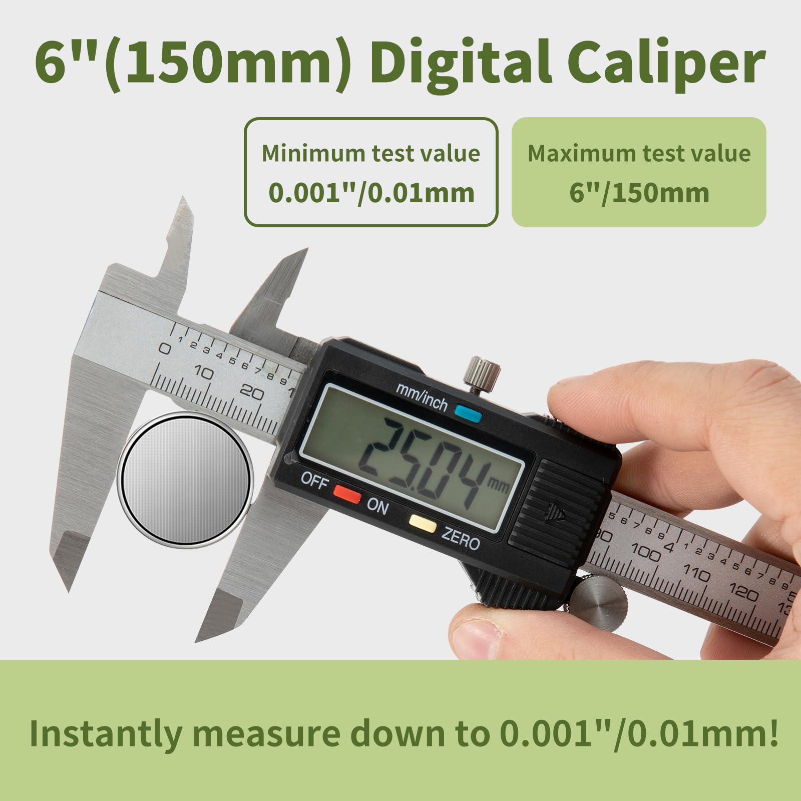 Linder Group Inc Digital caliper 0 to 6 inch stainless steel measuring ...