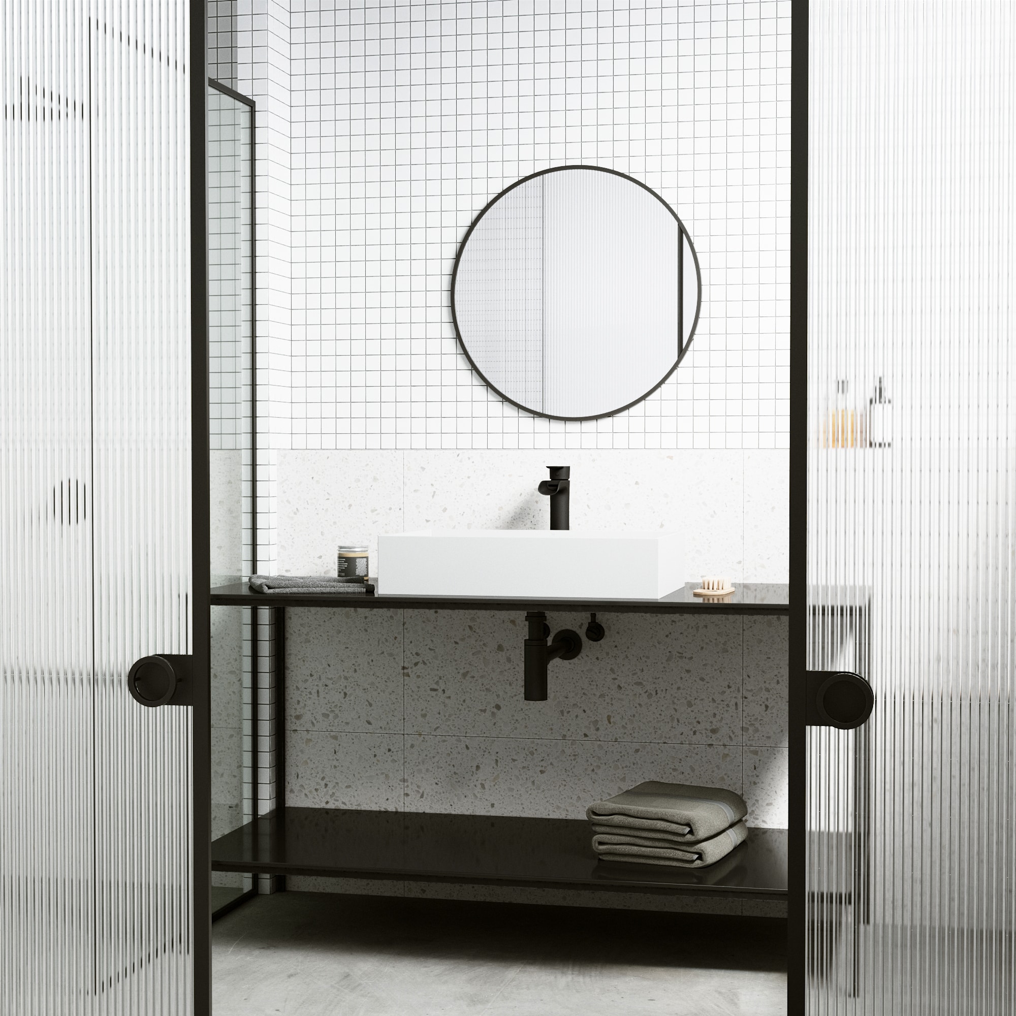 Matte White Stone Rectangular Vessel Bathroom Sink, 23" x 15"
