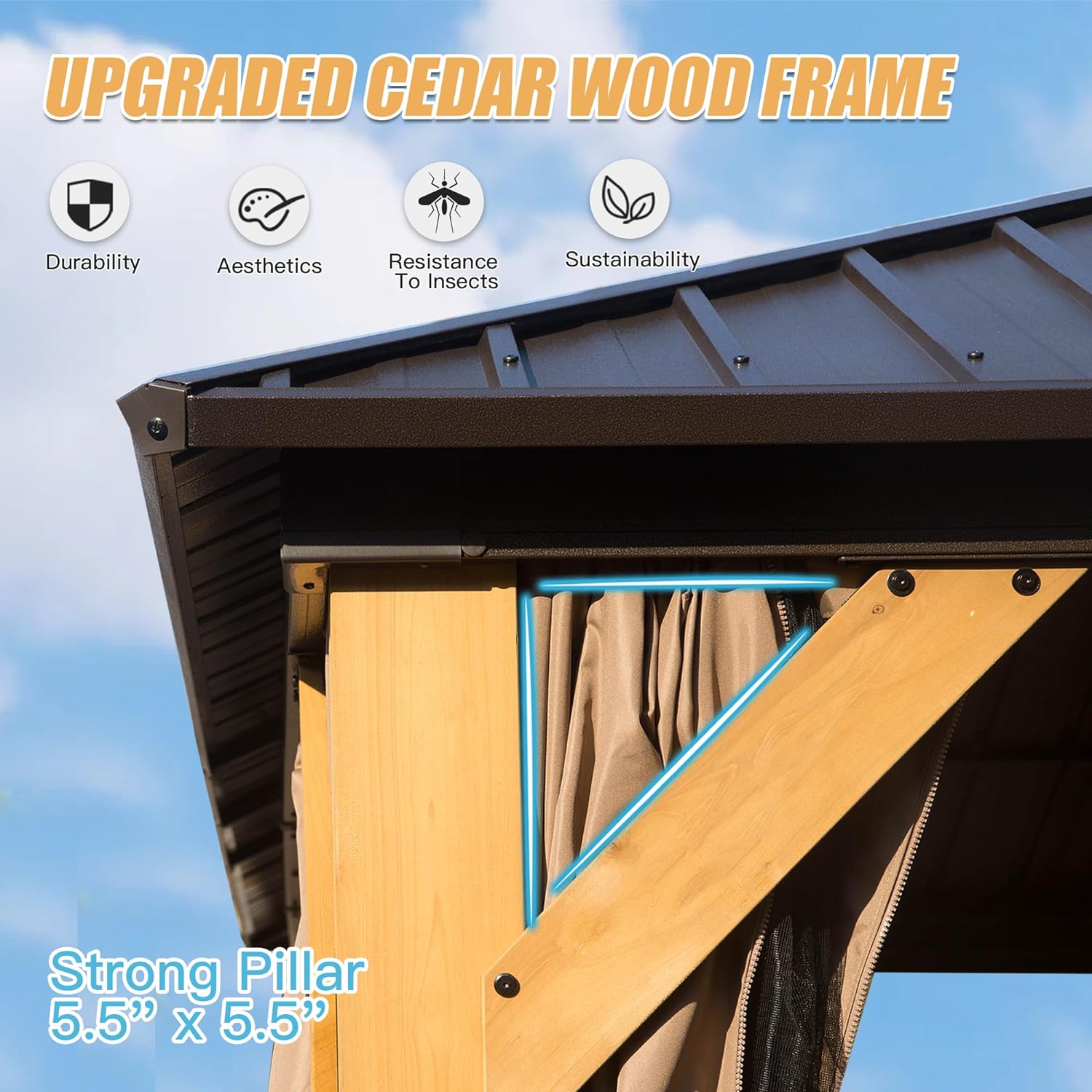 JIMSMAISON BOCPCG44BRO Wood-Resin-Gazebos - View #6