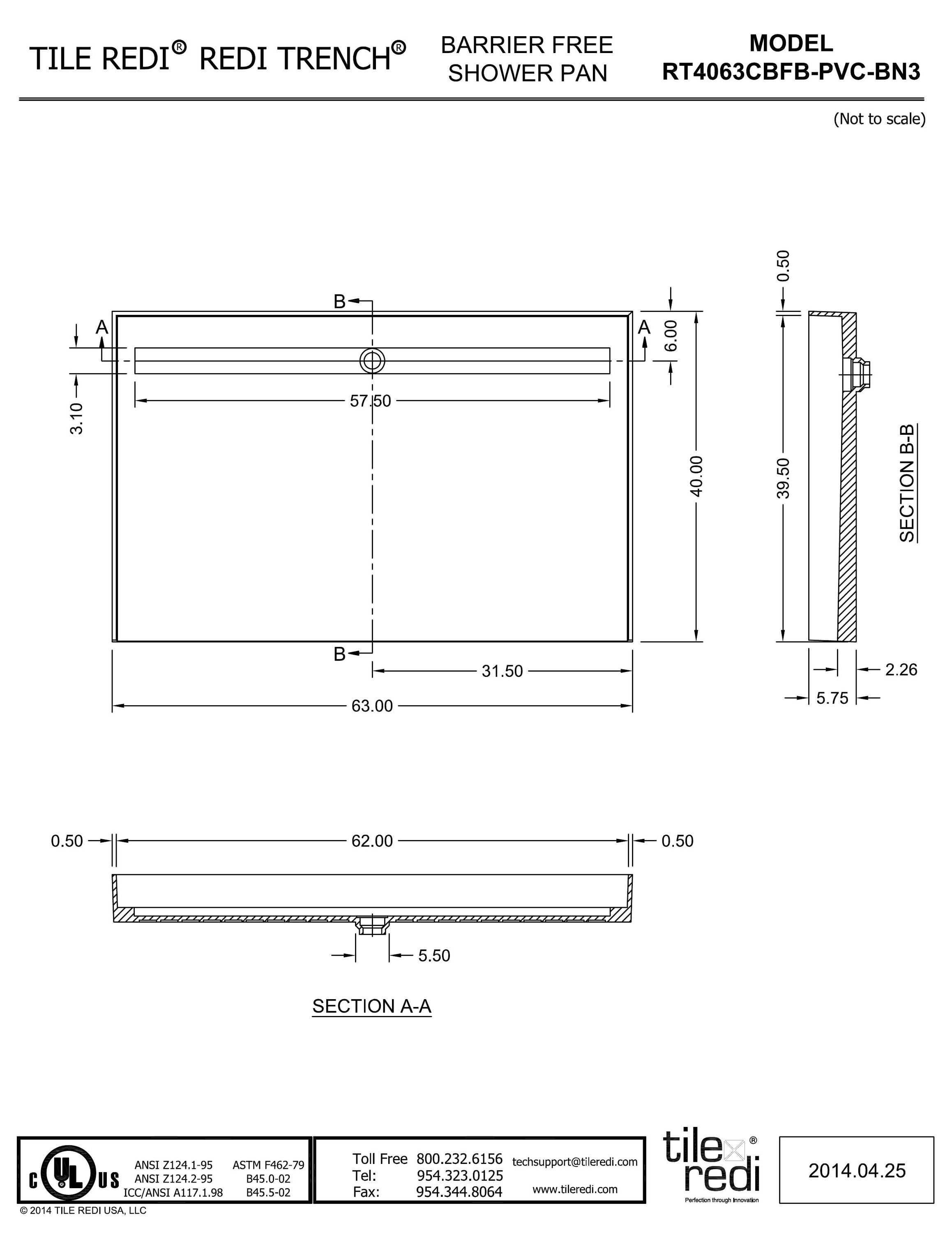 Tile Redi RT4063CBFB-PVC-BN3 Shower-Floors - View #10