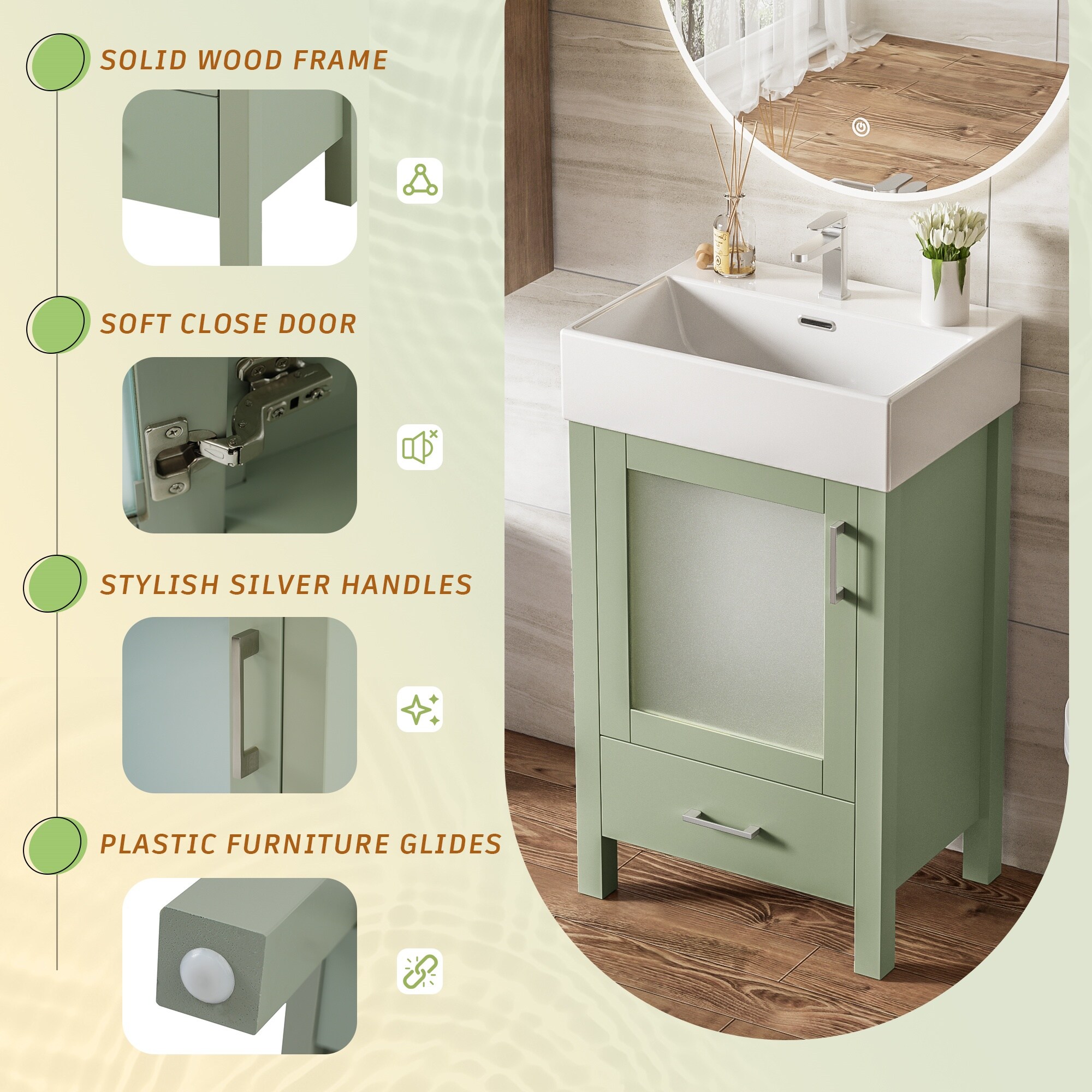 Homy Casa BVBN-W20-GRG Bath-Vanity-Combo - View #5