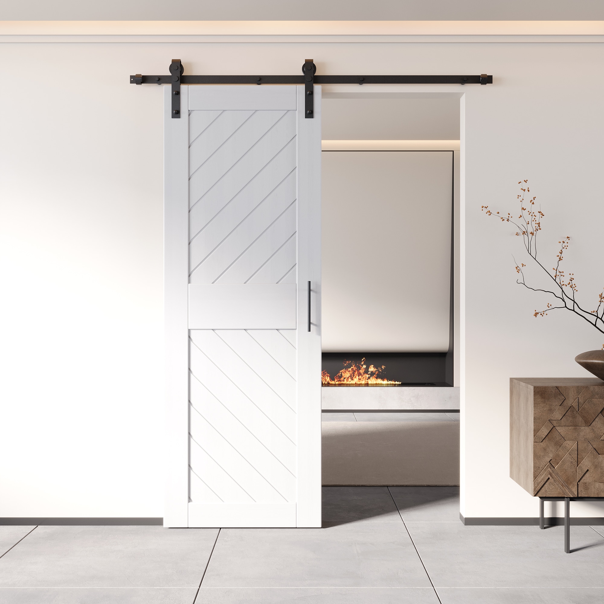HOMACER YT1H054C-XT3-2684-WH Barn-Doors - View #8