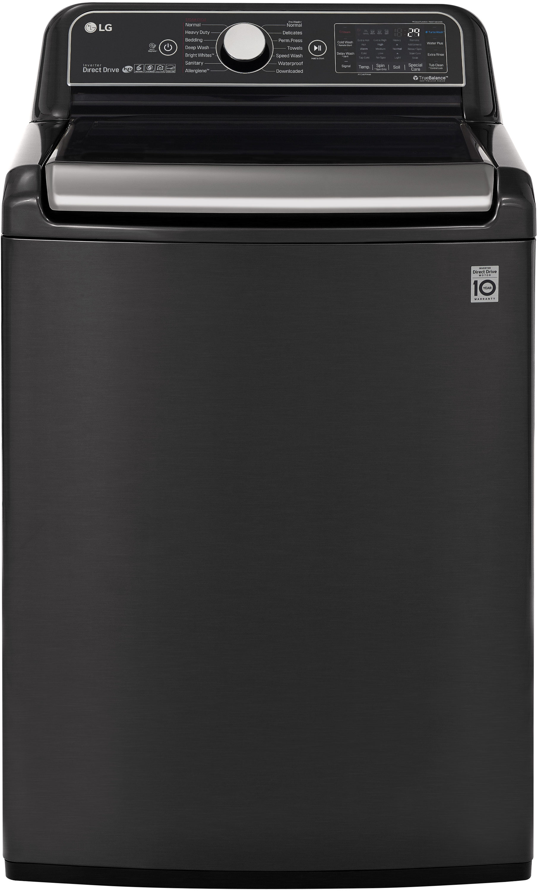 LG 5.5 Cu. Ft. Black Steel Top Load Washer, Don's Appliances