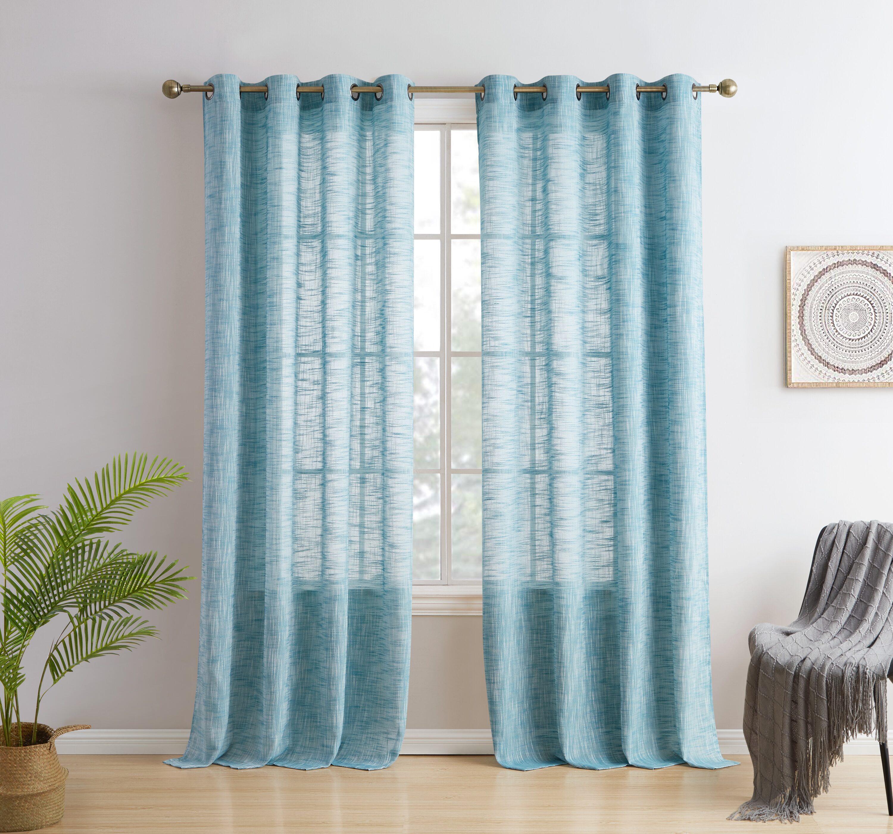 HLC.me MAD-LNGR-TEAL72 curtains - View #2