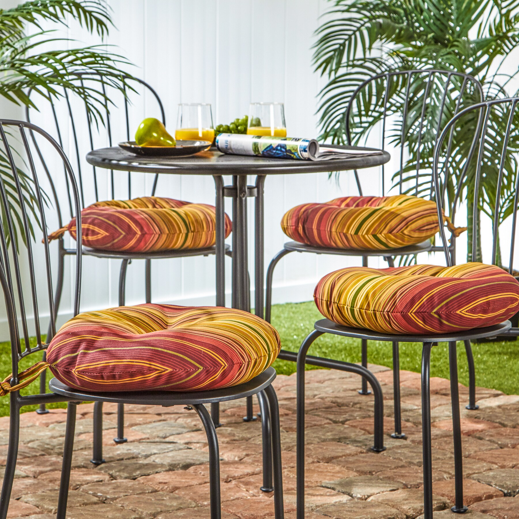 Greendale Home Fashions OC6816S4-KINNABARI Patio-Furniture-Cushions - View #3