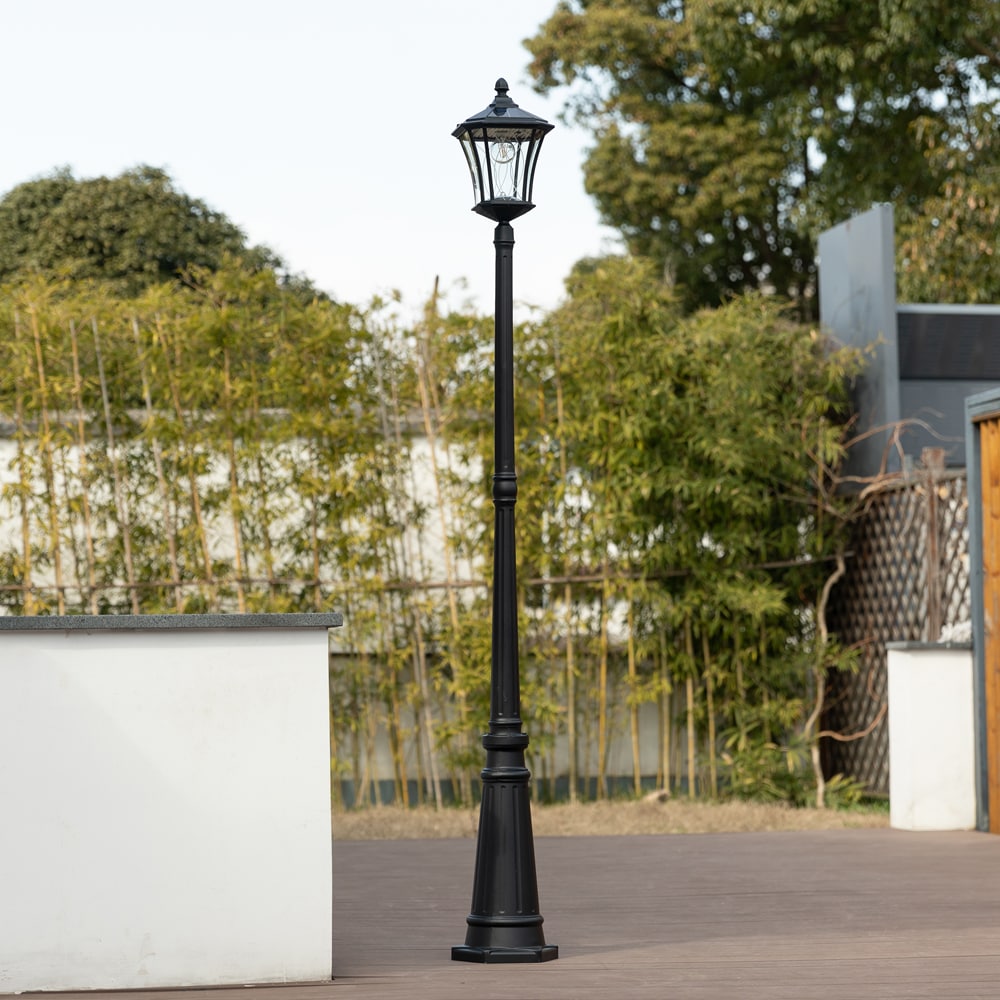 lutec outdoor solar post light