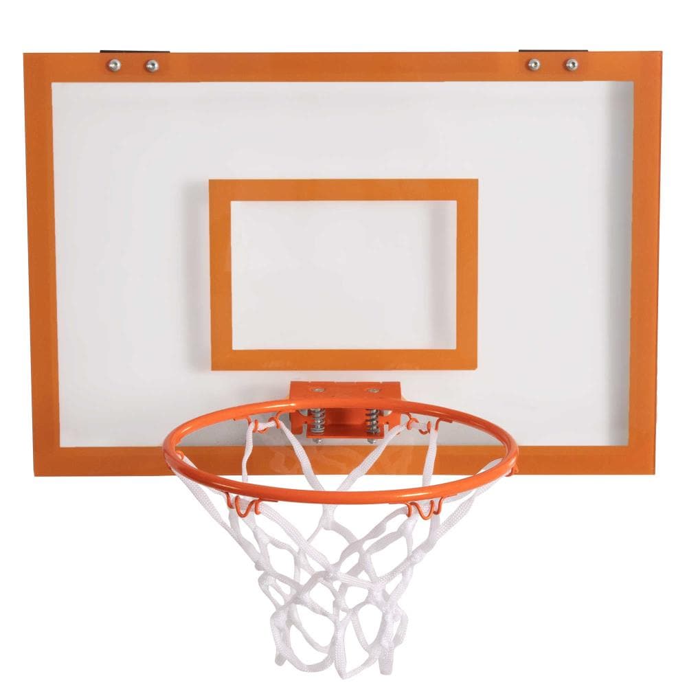 Anzmtosn indoor mini basketball hoop set for kids adults, small over door  play basketball hoop for door abs backboard with 3 replaceme