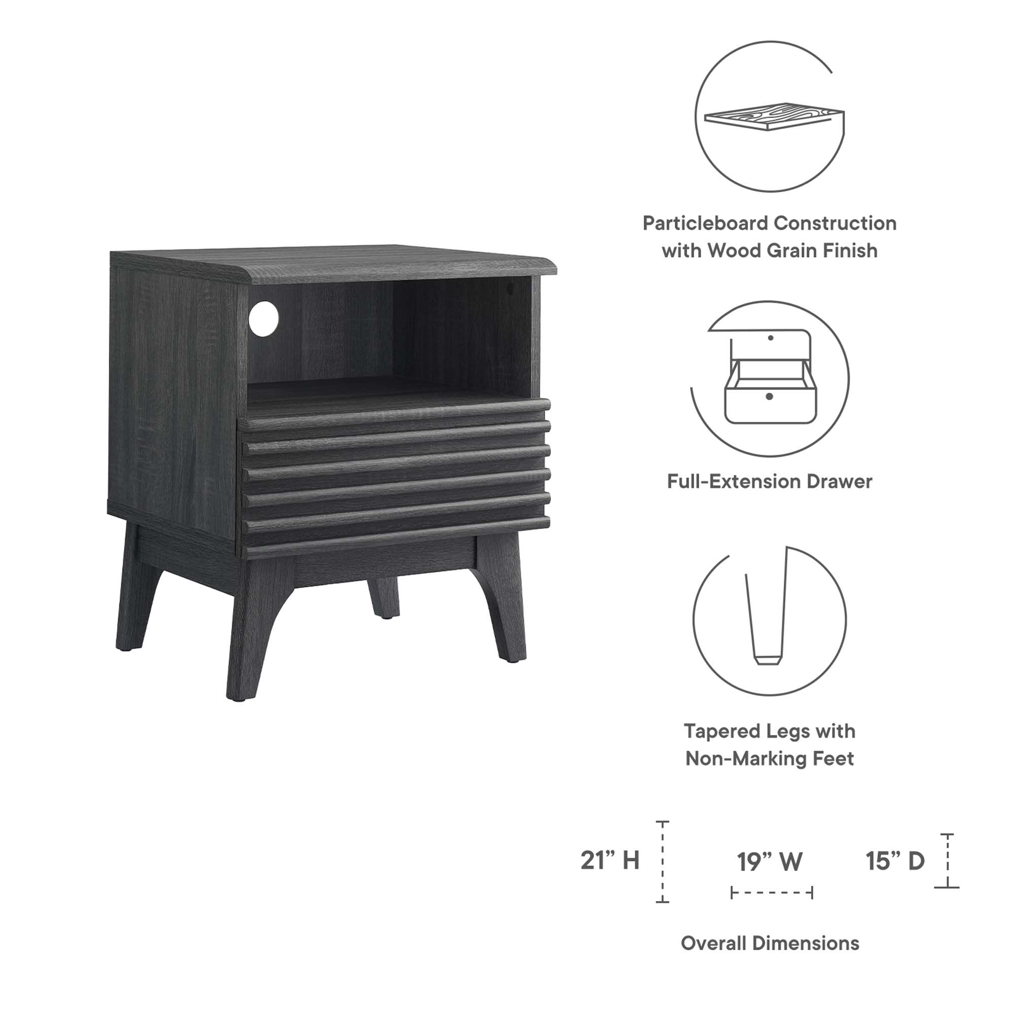 Modway MOD-7070-CHA nightstands - View #2