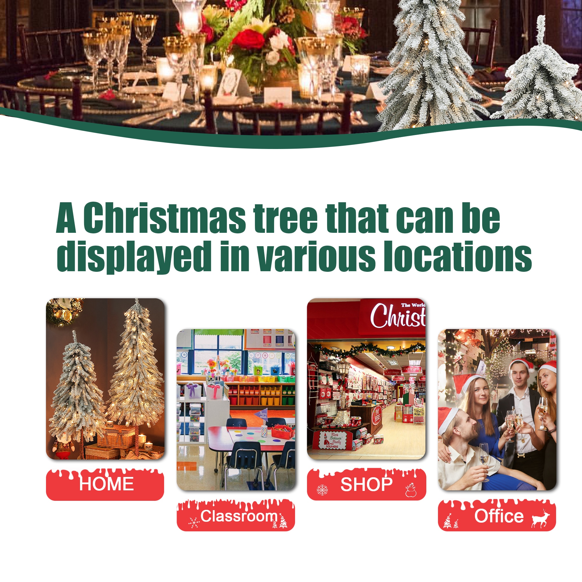 LuxenHome WHAP1807 Artificial-Christmas-Trees - View #12