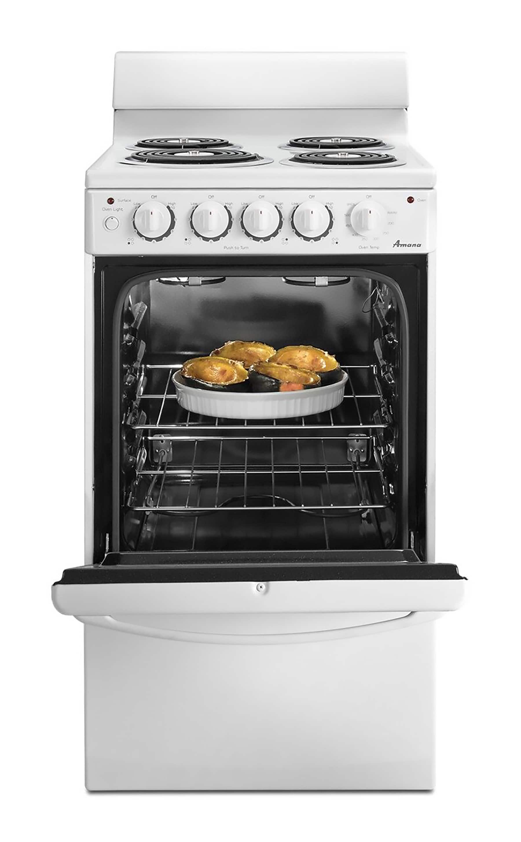 Holiday 20-in 4 Burners 2.4-cu ft Freestanding Electric Range (White)