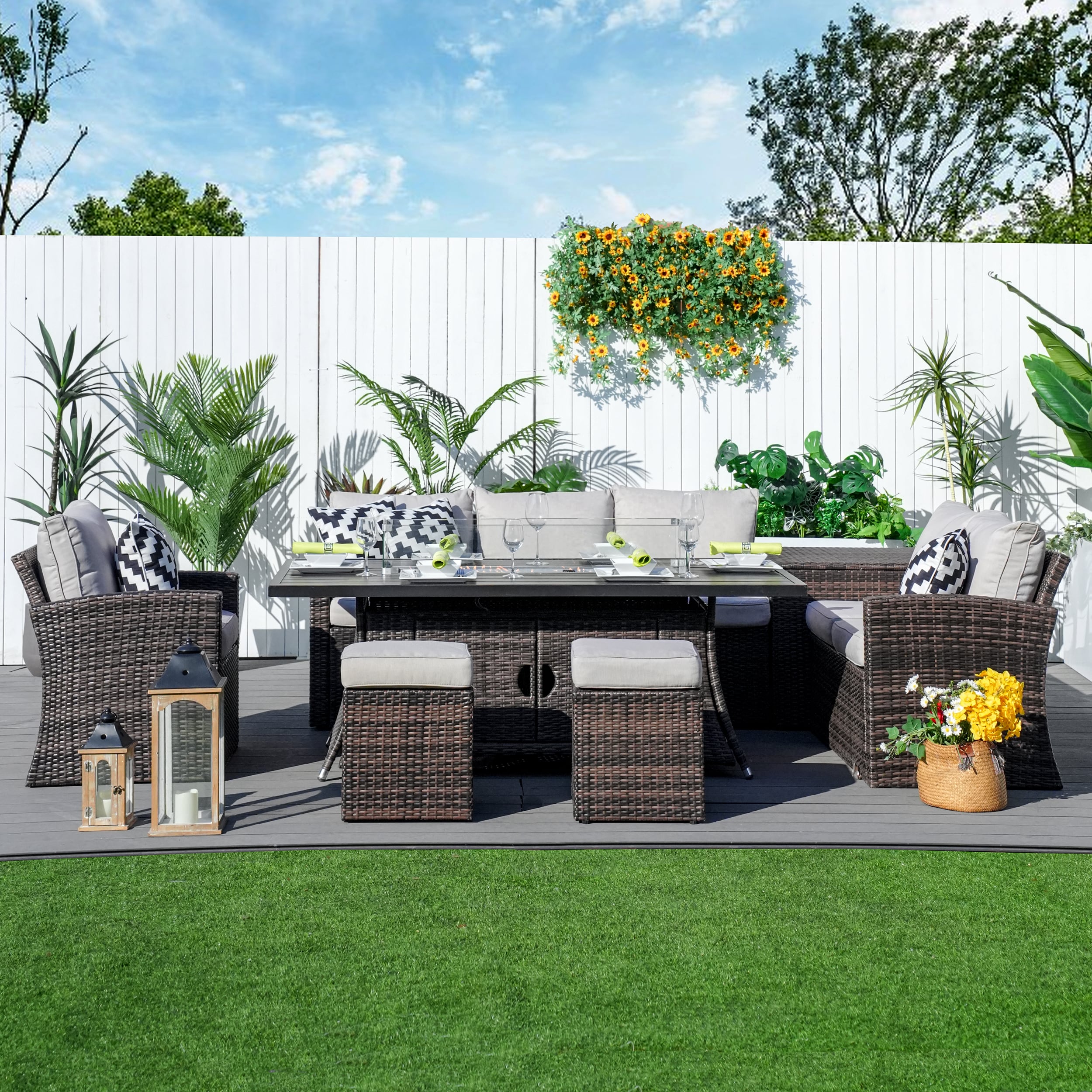 Moda Furnishings 1403B-1106RA-B Patio-Conversation-Sets - View #2