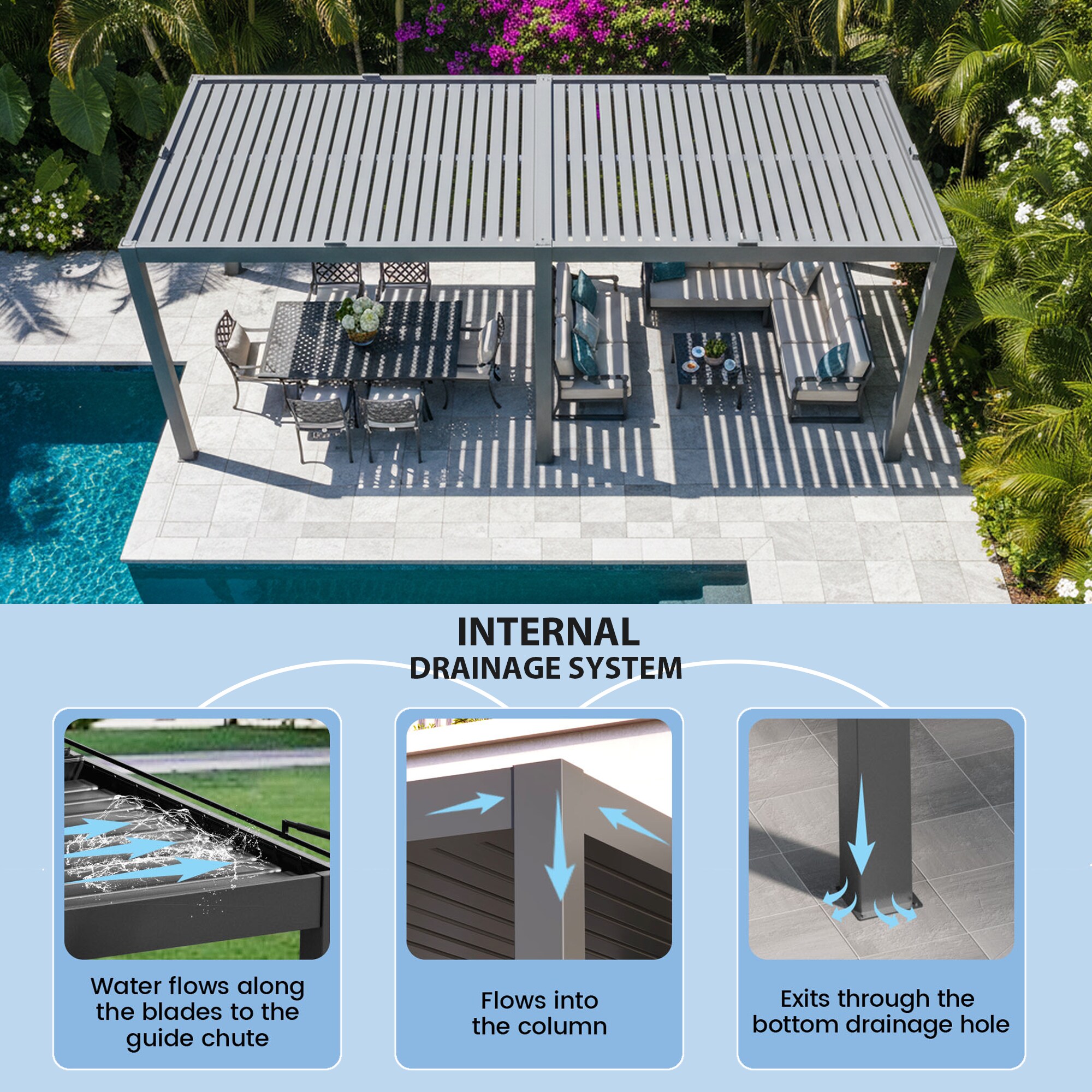 Mondawe MO-P71024GY Pergolas-2 - View #6