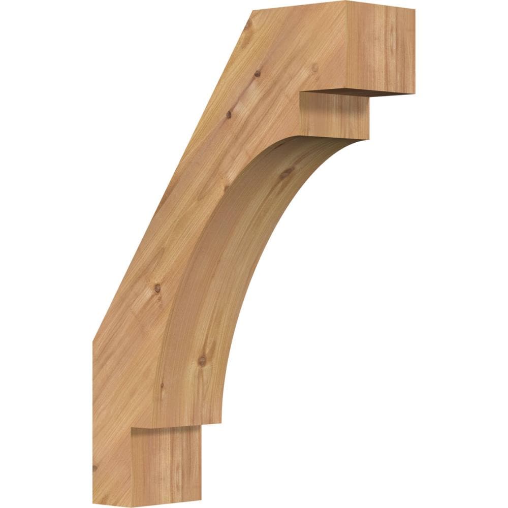 Ekena Millwork BRC06X18X26MRC00SWR 5-1/2-in x 18-in x 26-in Western Red Cedar Unfinished Wood Merced Smooth Knee Brace