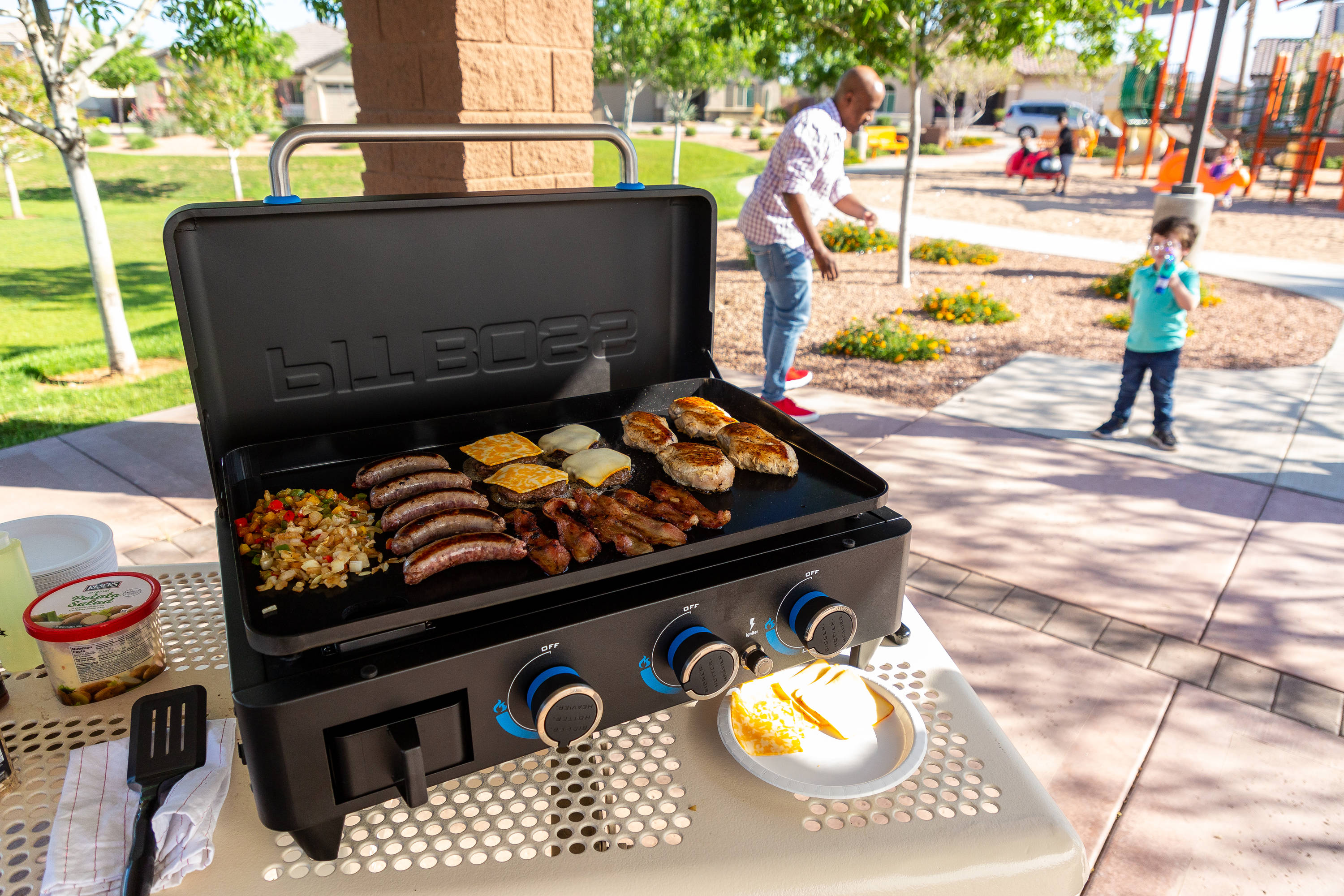 Pit Boss Ultimate 3 Burner Liquid Propane Flat Top Grill In The Flat Top Grills Department At